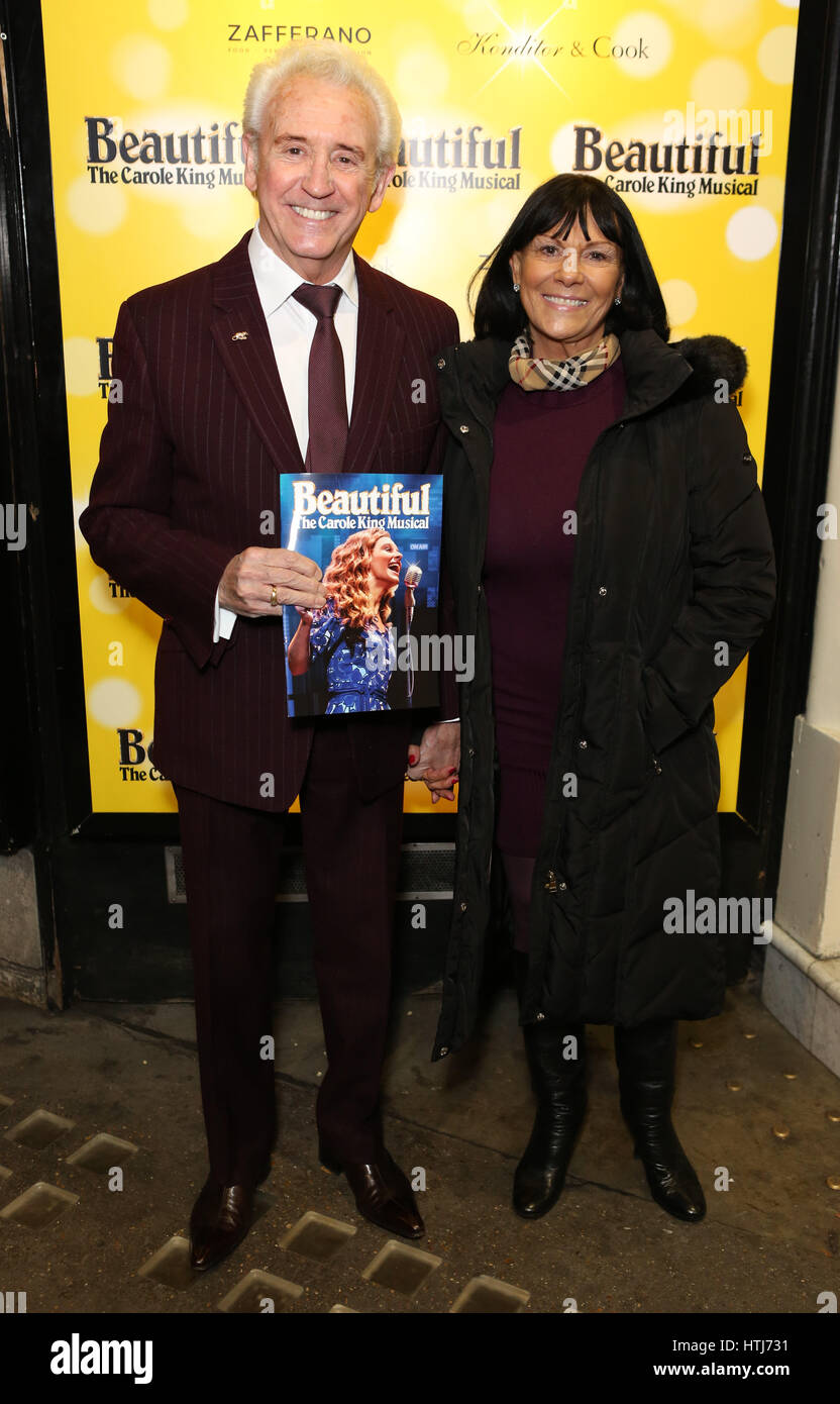 Guests attend The Carole King Musical Birthday Gala to celebrate second birthday of musical telling the untold story of the legendary American composer and singer-songwriter.  Featuring: Tony Christie Where: London, United Kingdom When: 09 Feb 2017 Stock Photo