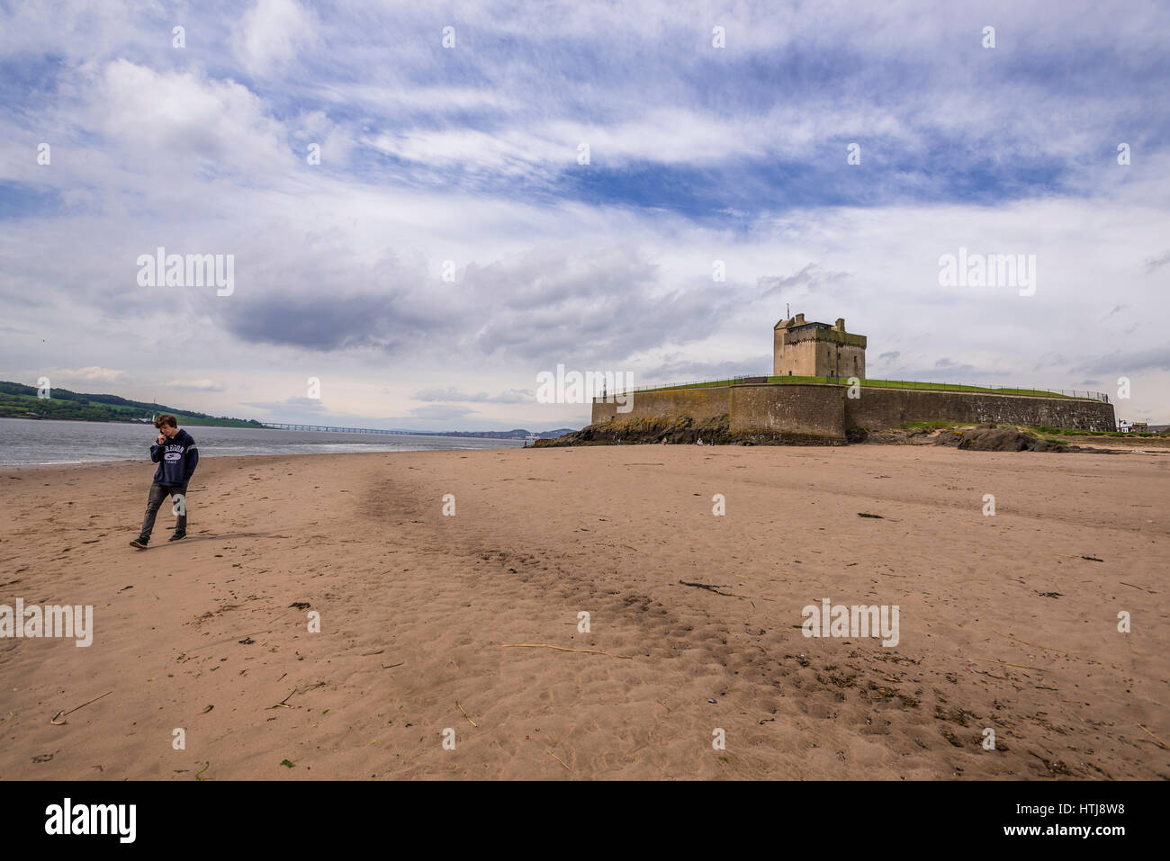 Broughty Castle river Tay Scotland Stock Photo