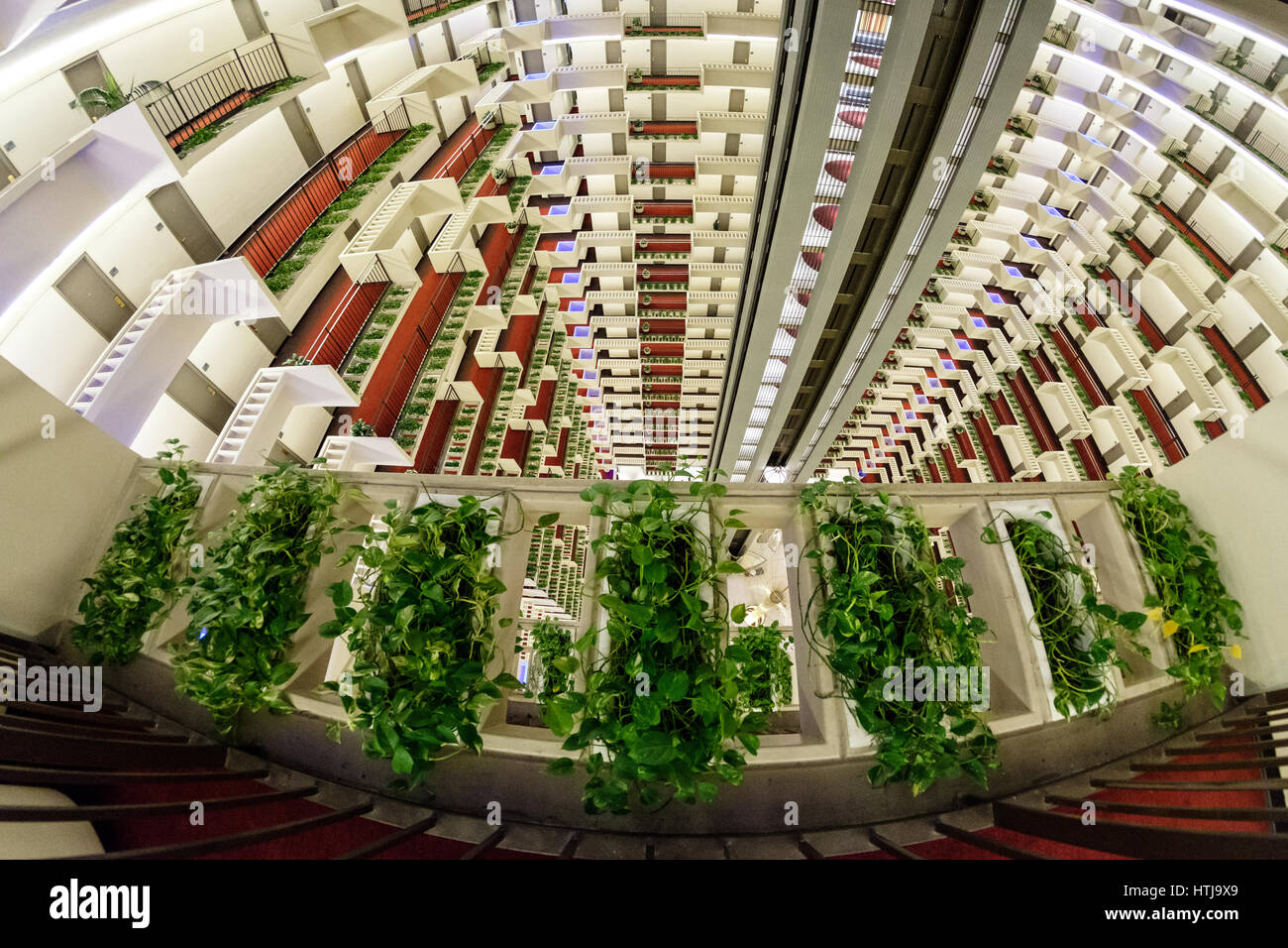 Interior of Hyatt Regency Hotel Atlanta, USA Stock Photo Alamy