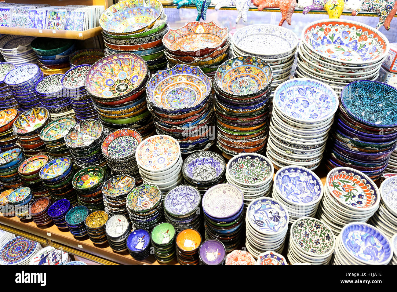 Turkish Ceramics in Grand Bazaar, Istanbul City, Turkey Stock Photo - Alamy