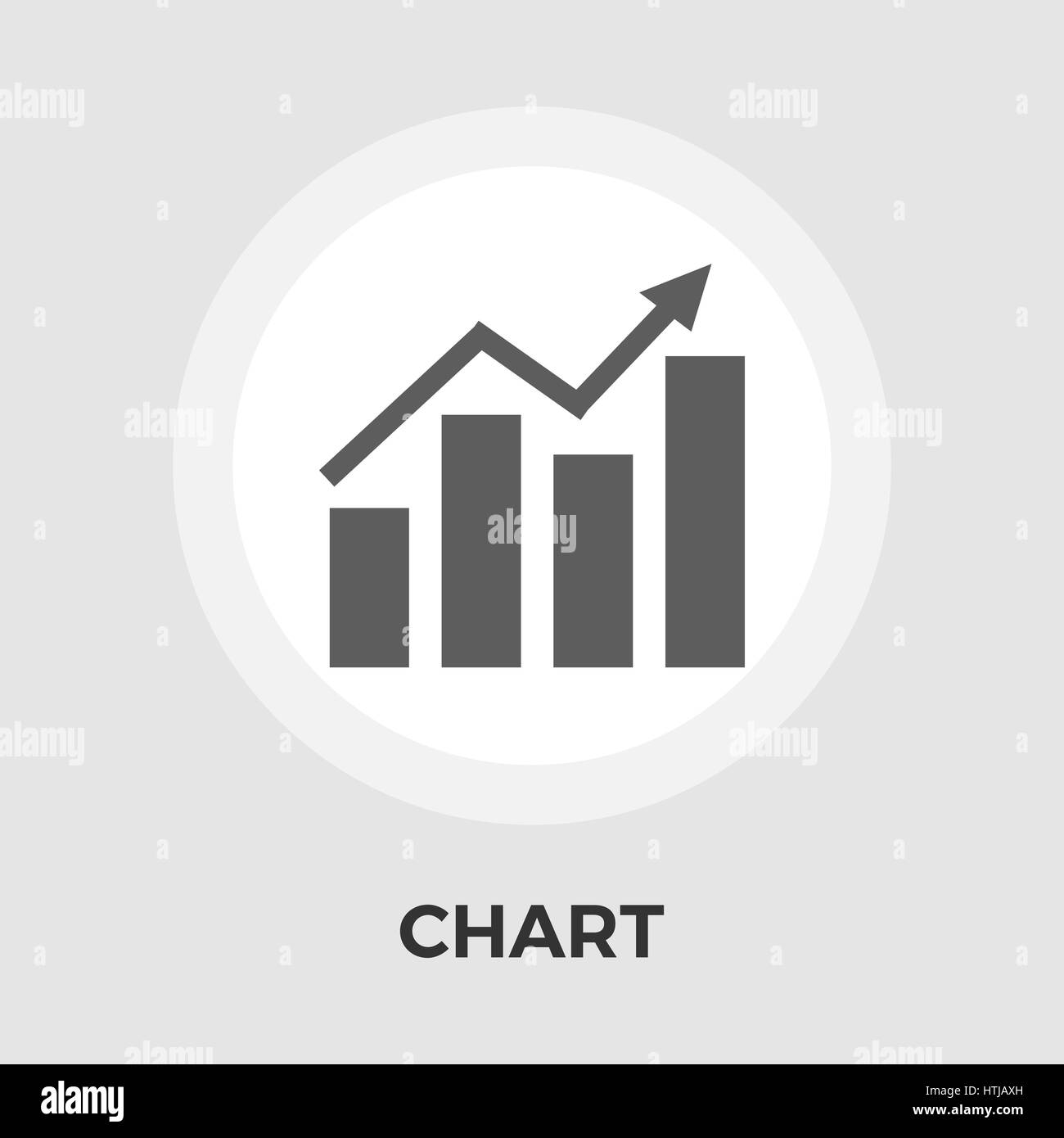 Chart icon vector. Flat icon isolated on the white background. Editable ...