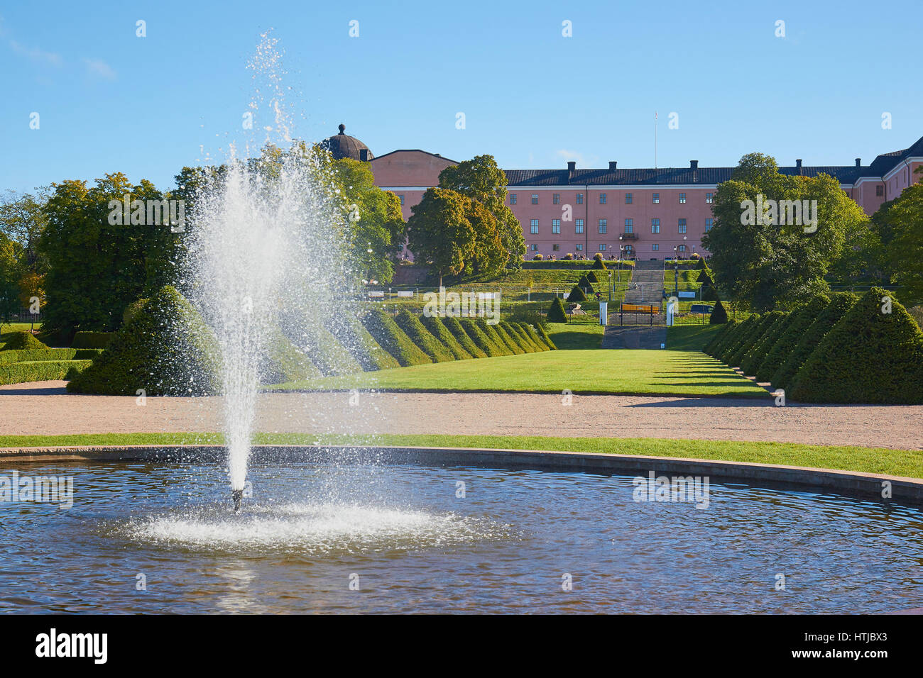Uppsala Castle from University of Uppsala Botanical Garden, Sweden, Scandinavia Stock Photo
