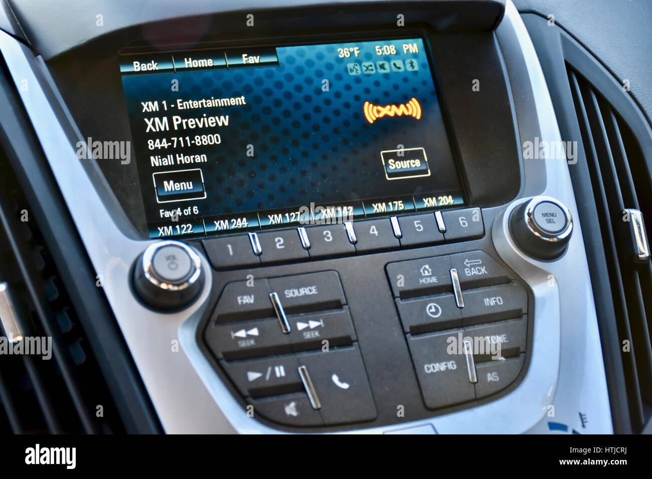 XM radio preview in car Stock Photo Alamy