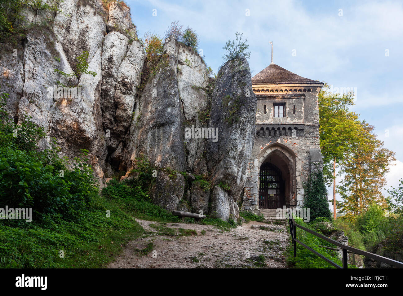 Castle ruins, the Polish Jura Chain, Ojcow, Ojcowski National Park, Poland, Europe. Stock Photo