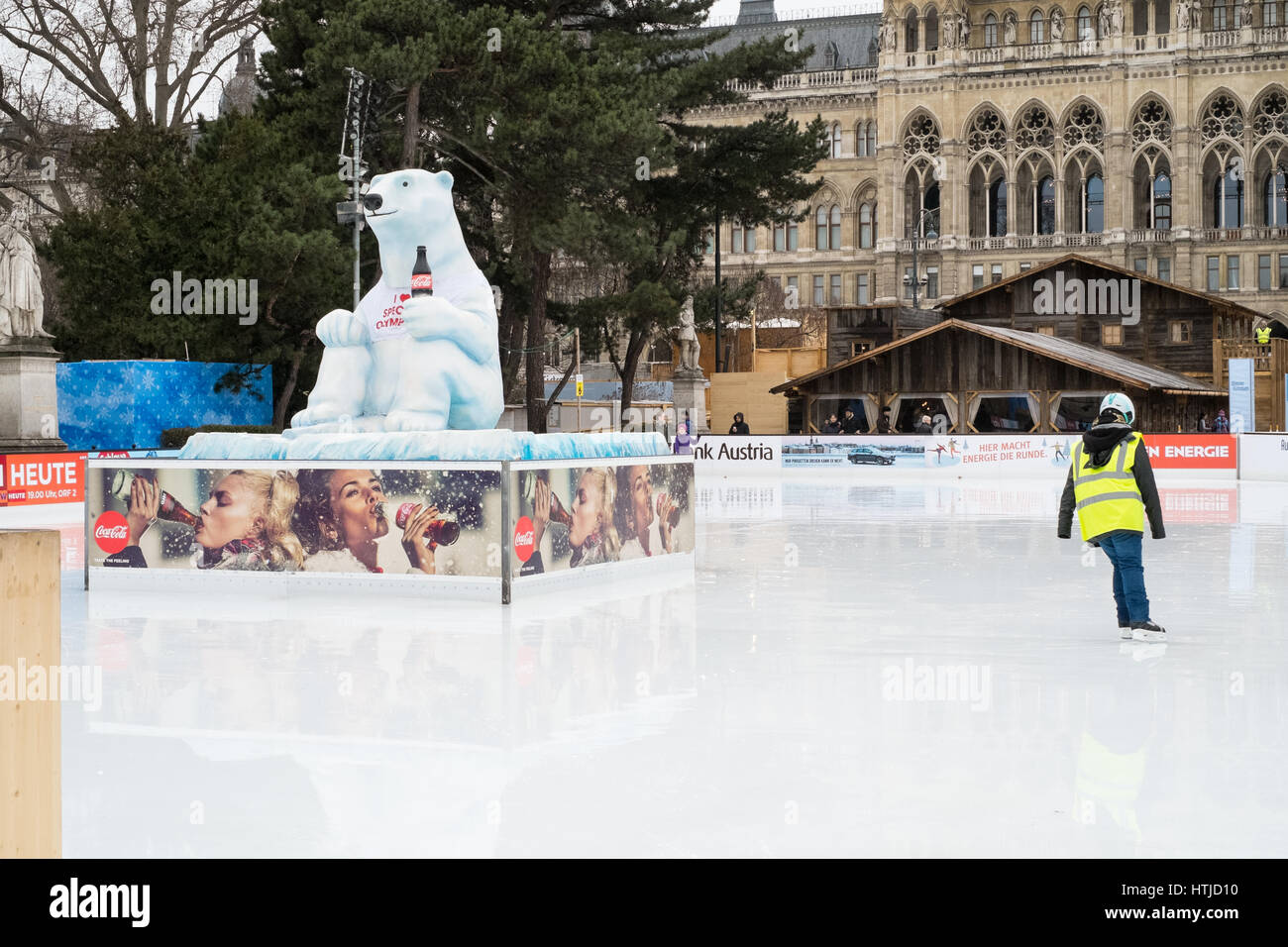 Ice skating rink at the Town Hall, Vienna Eistraum , Rathausplatz