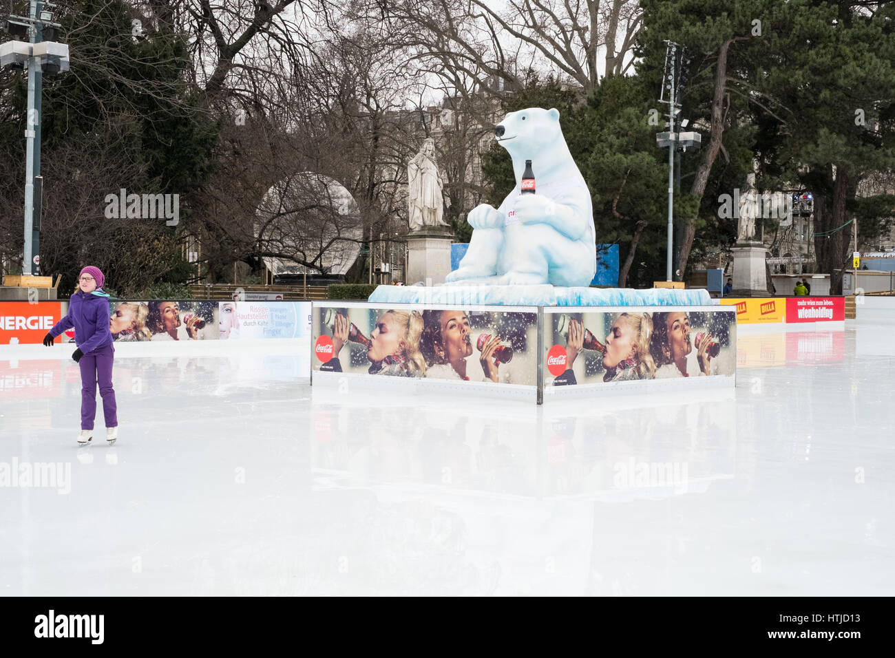 Ice skating rink at the Town Hall, Vienna Eistraum , Rathausplatz