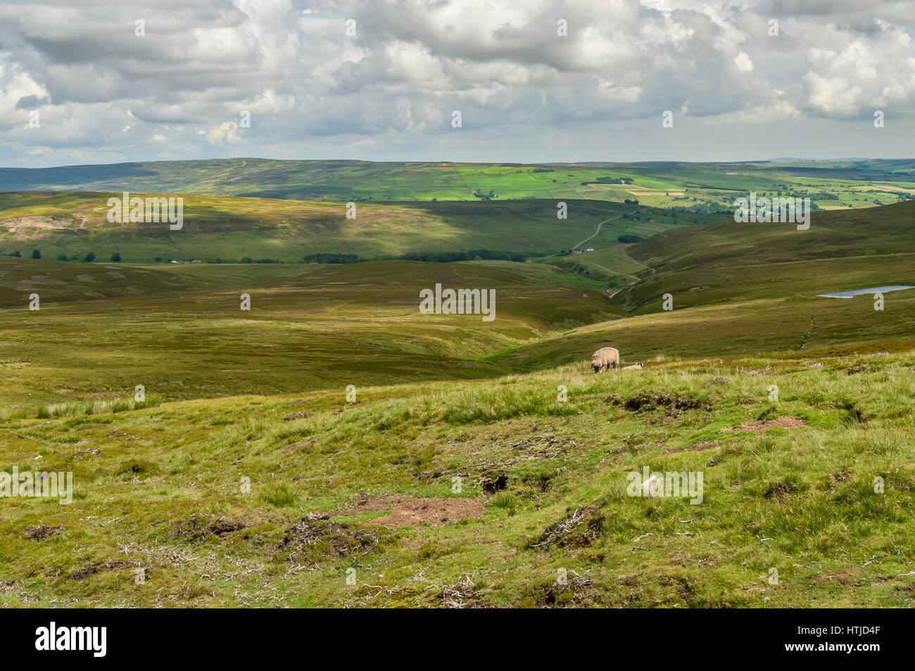 The North Pennines is the northernmost part of the so-called 'backbone of England', the range of hills which runs through the centre of the northern h Stock Photo