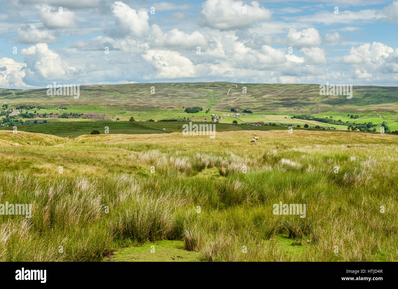 The North Pennines is the northernmost part of the so-called 'backbone of England', the range of hills which runs through the centre of the northern h Stock Photo