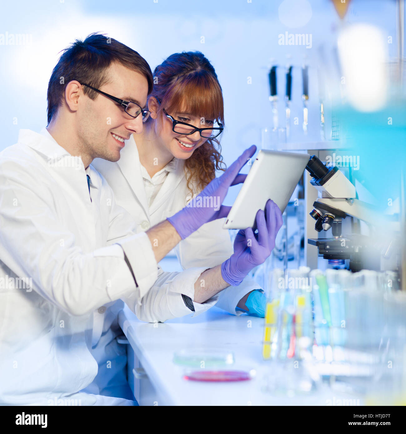 Health care professionals in lab Stock Photo Alamy