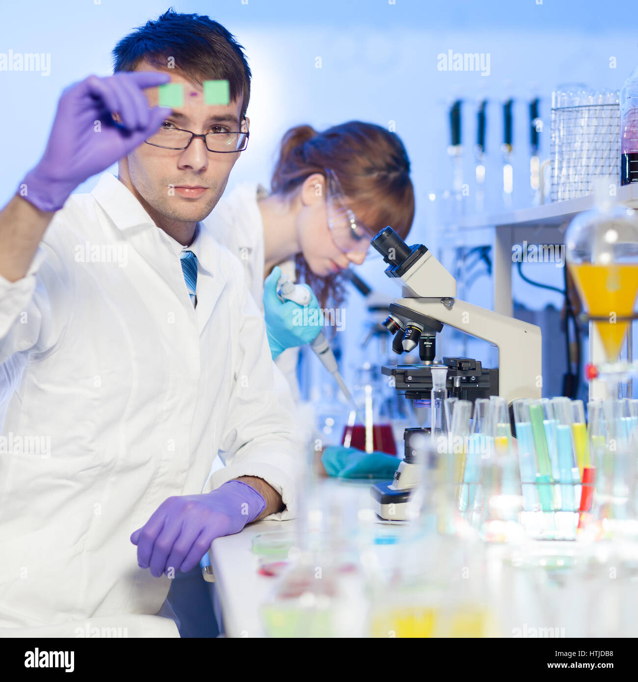 Health care professionals in lab Stock Photo Alamy
