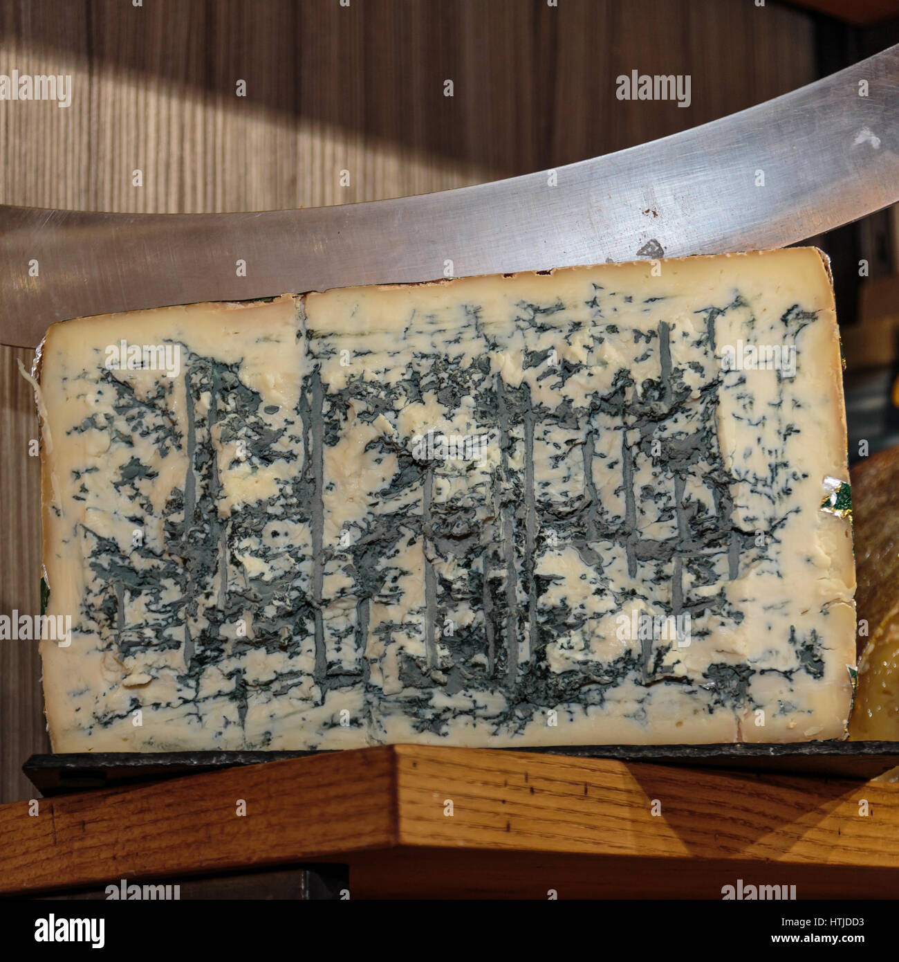 Cheese and Big Bent Knife Stock Photo Alamy