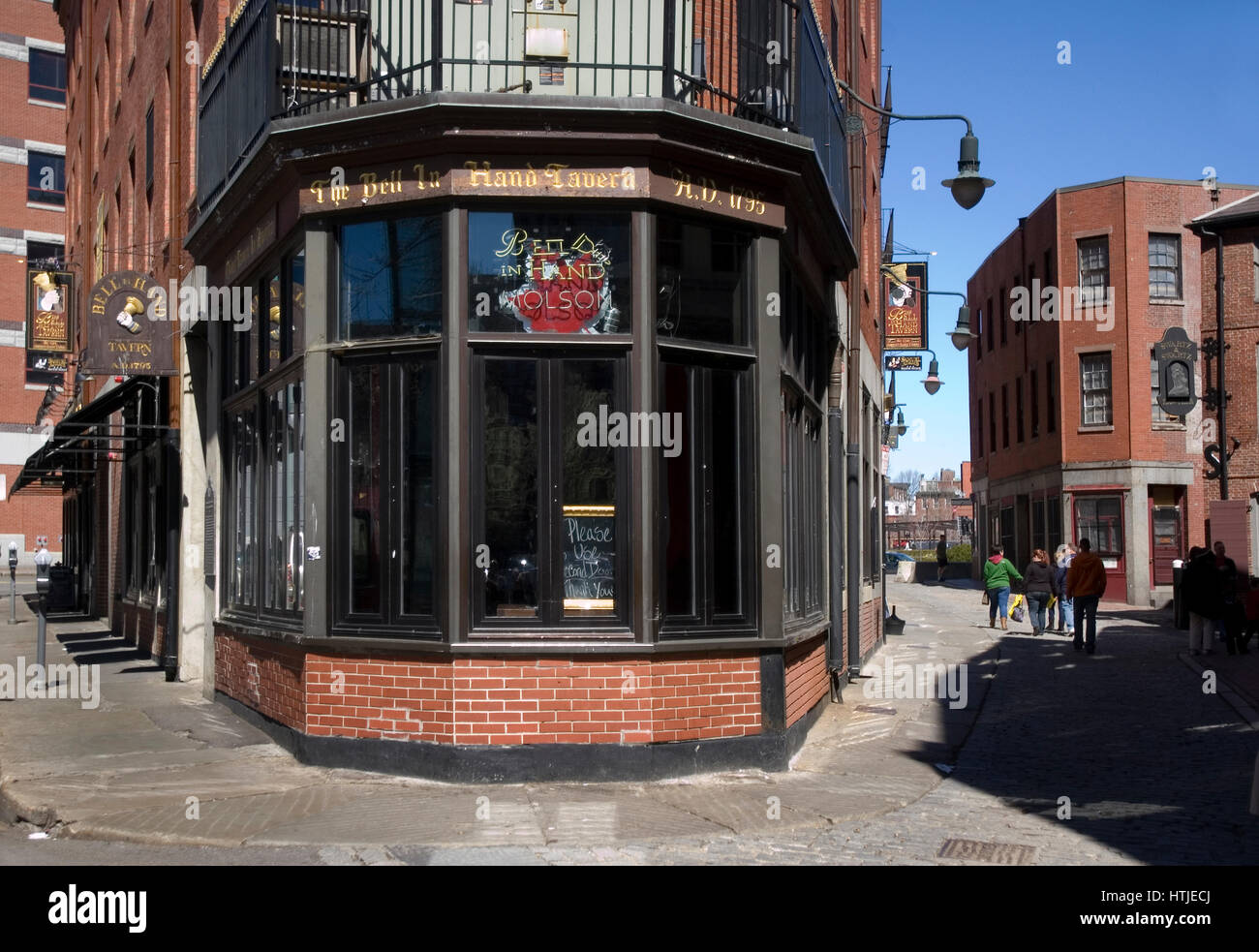 The Historic Bell in Hand Tavern - Downtown Boston - America's oldest tavern Stock Photo