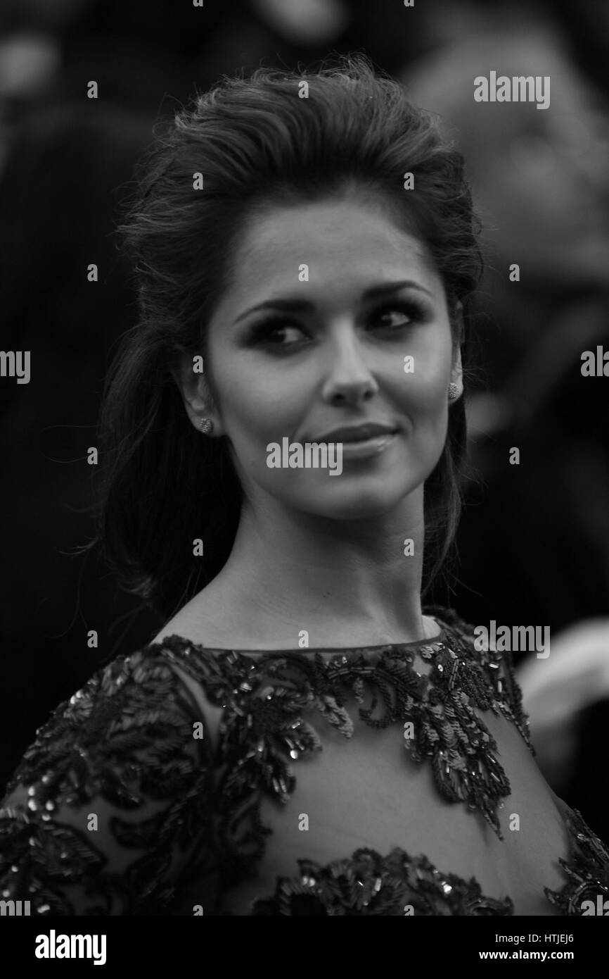 Cannes, France, 18th 05,2013: Cheryl Cole ( Image digitally altered to monochrome ) attends  the Jimmy P. Psychotherapy Of A Plains Indian premiere during The 66th Annual Cannes Film Festival at the Palais des Festivals in Cannes, France. Stock Photo