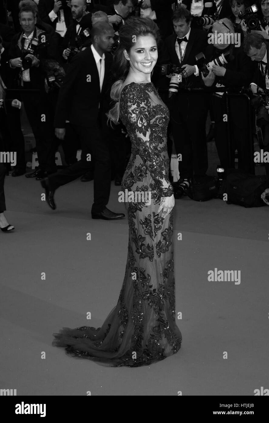 Cannes, France, 18th 05,2013: Cheryl Cole ( Image digitally altered to monochrome ) attends  the Jimmy P. Psychotherapy Of A Plains Indian premiere during The 66th Annual Cannes Film Festival at the Palais des Festivals in Cannes, France. Stock Photo