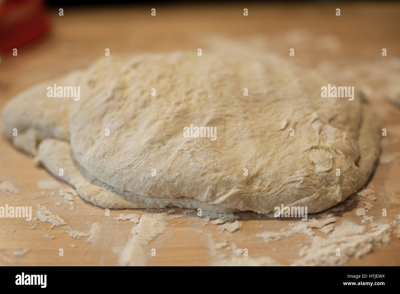 Kneaded Focaccia Dough Ready For Its First Rise Stock Photo Alamy