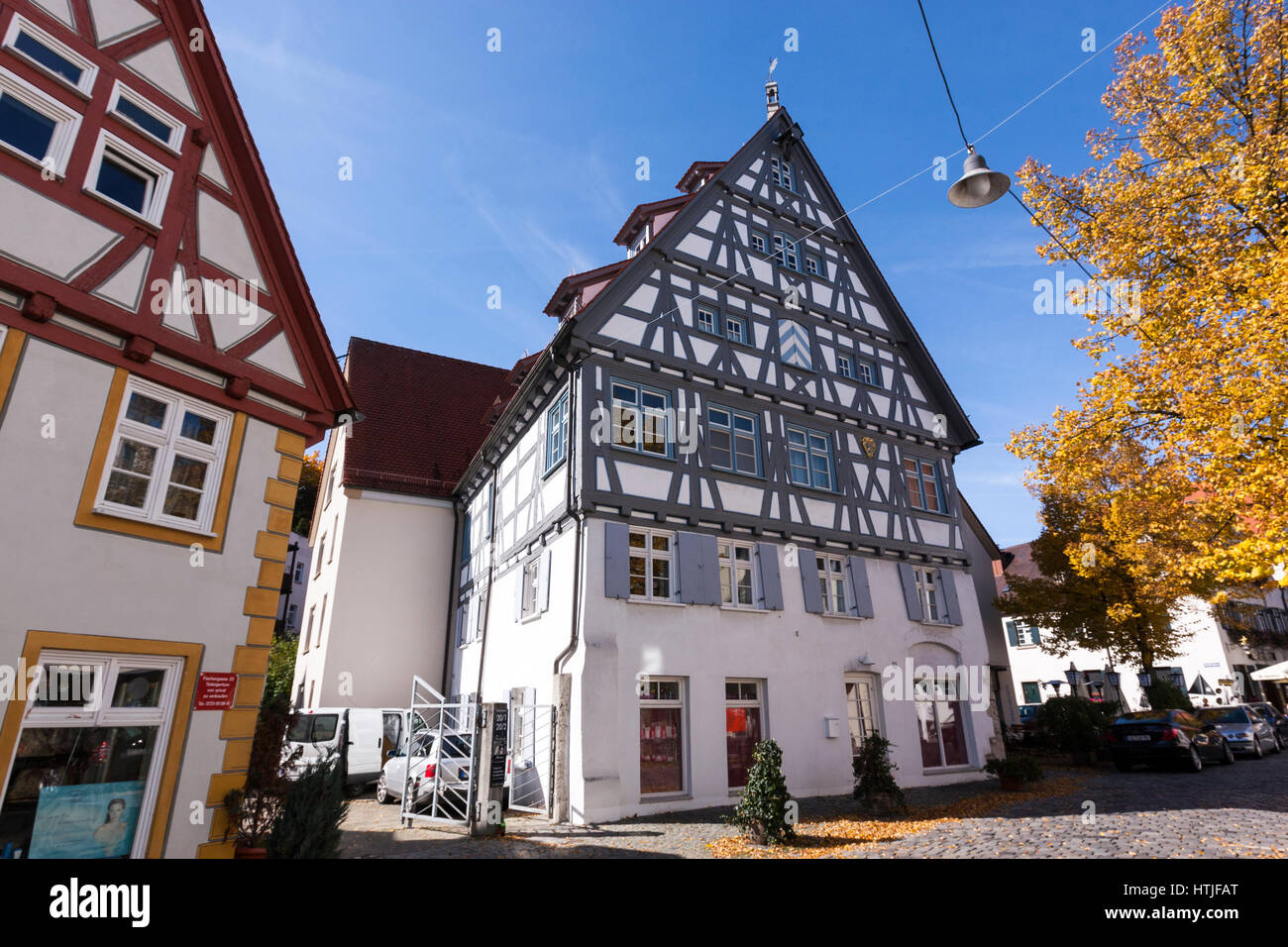 Fischerviertel, The Fishermen’s and Tanners’ quarter in Ulm, Baden-Württemberg, Germany Stock Photo