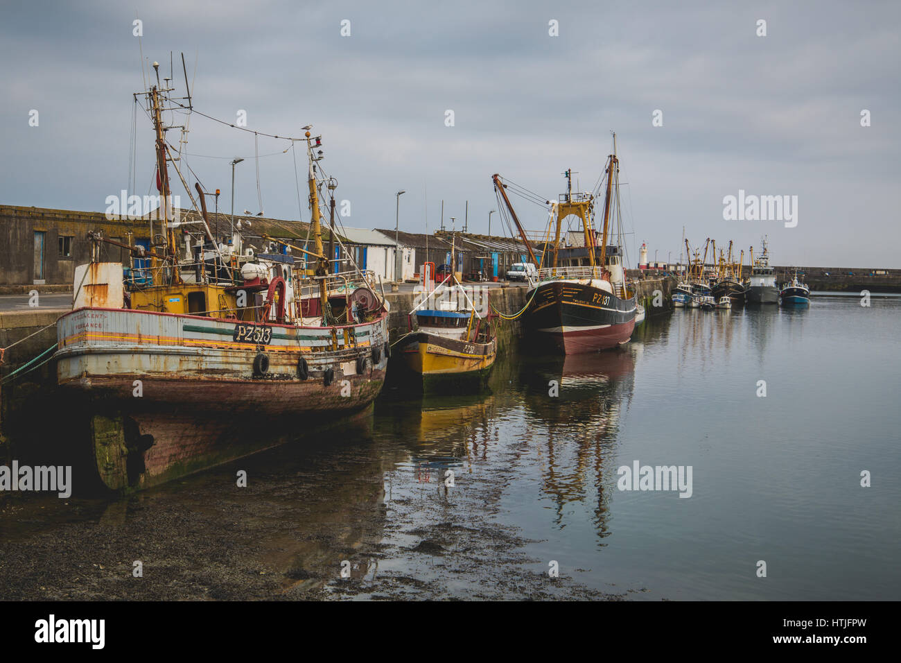 Ships at Newlyn Pier & Harbour, Penzance, Cornwall Stock Photo Alamy