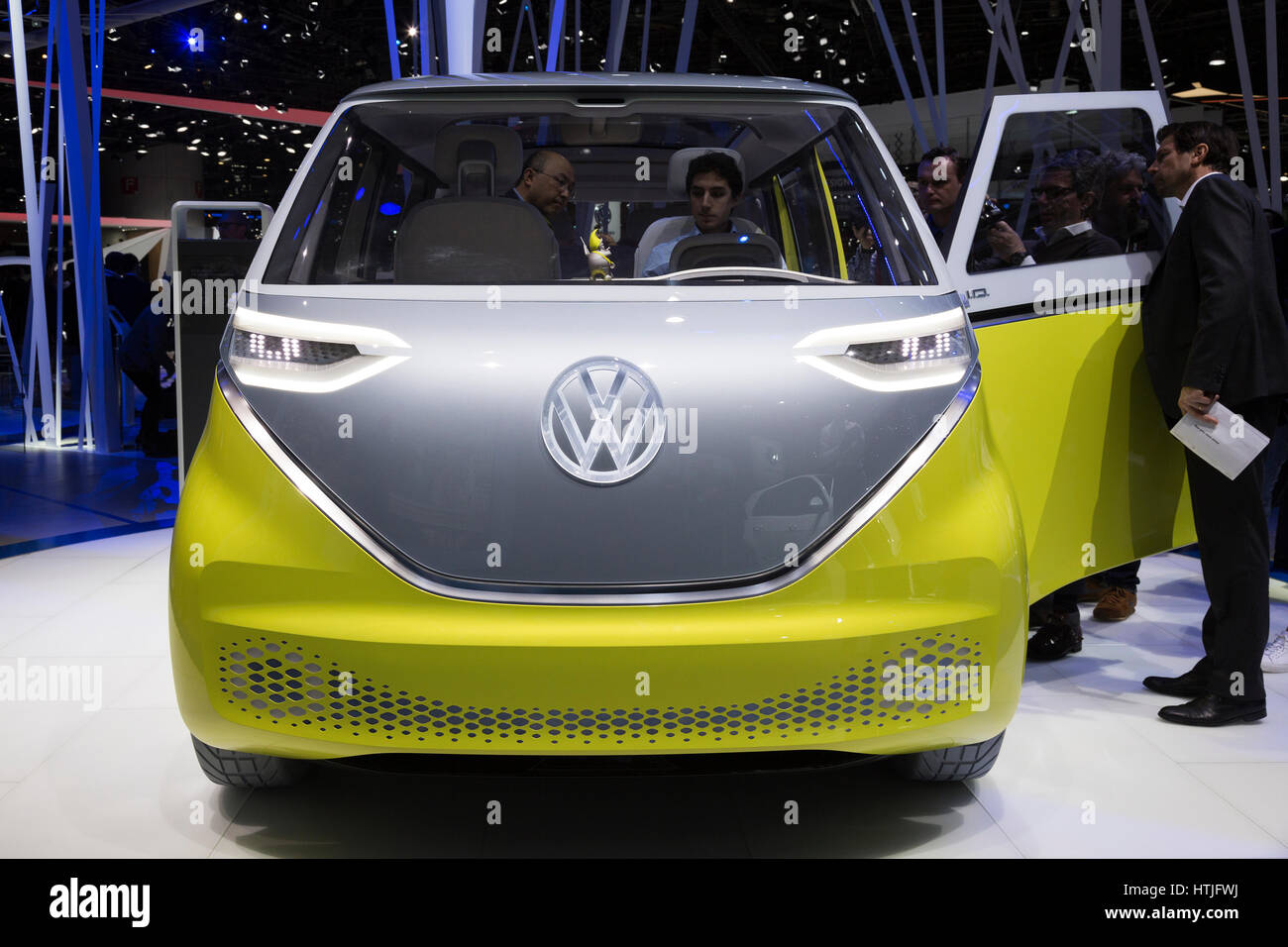 Volkswagen I.D. Buzz concept at the 87th International Geneva Motor Show Stock Photo