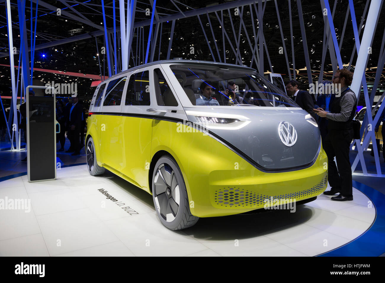 Volkswagen I.D. Buzz concept at the 87th International Geneva Motor Show Stock Photo