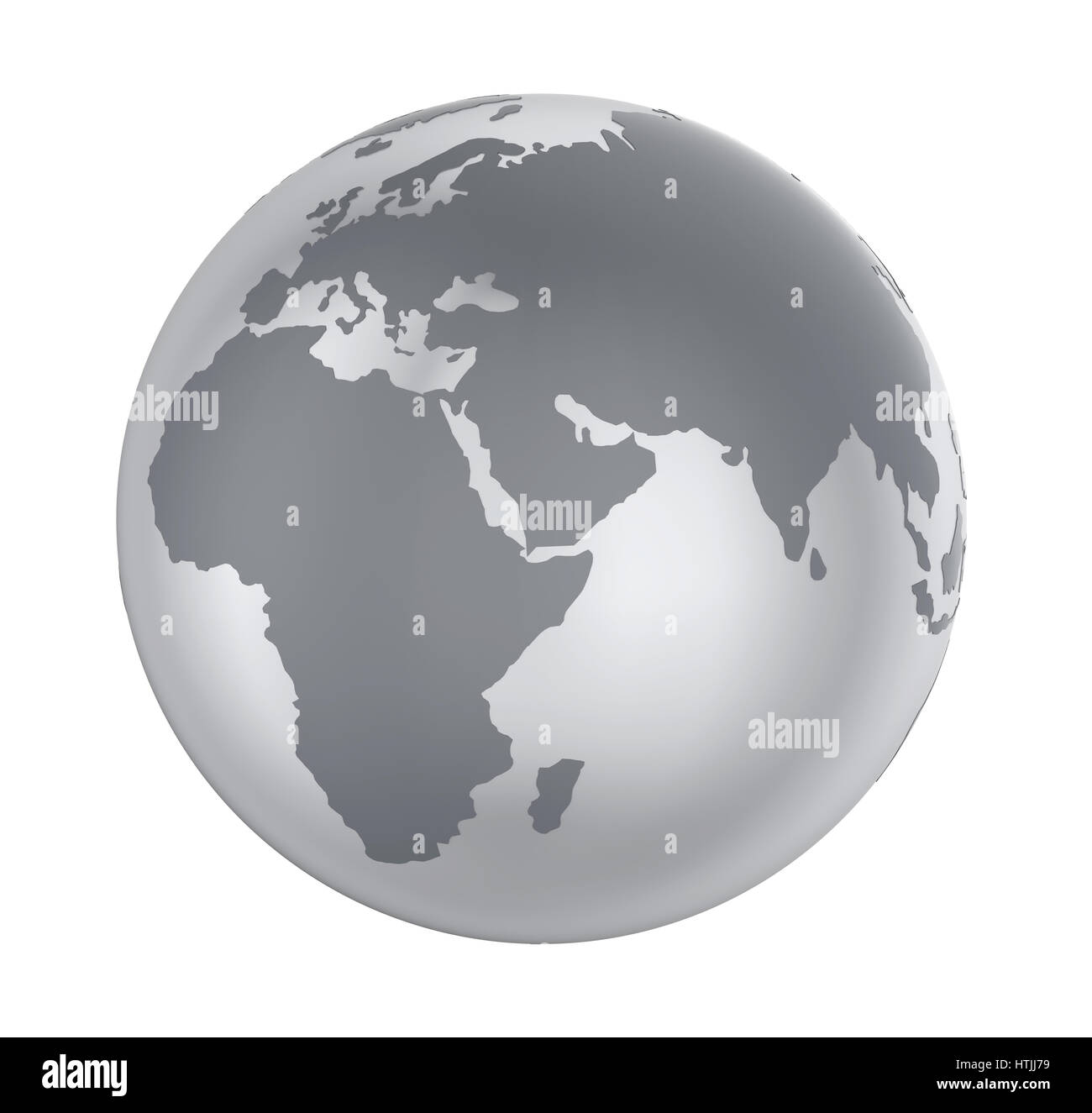Earth Globe Europe View Isolated Stock Photo - Alamy