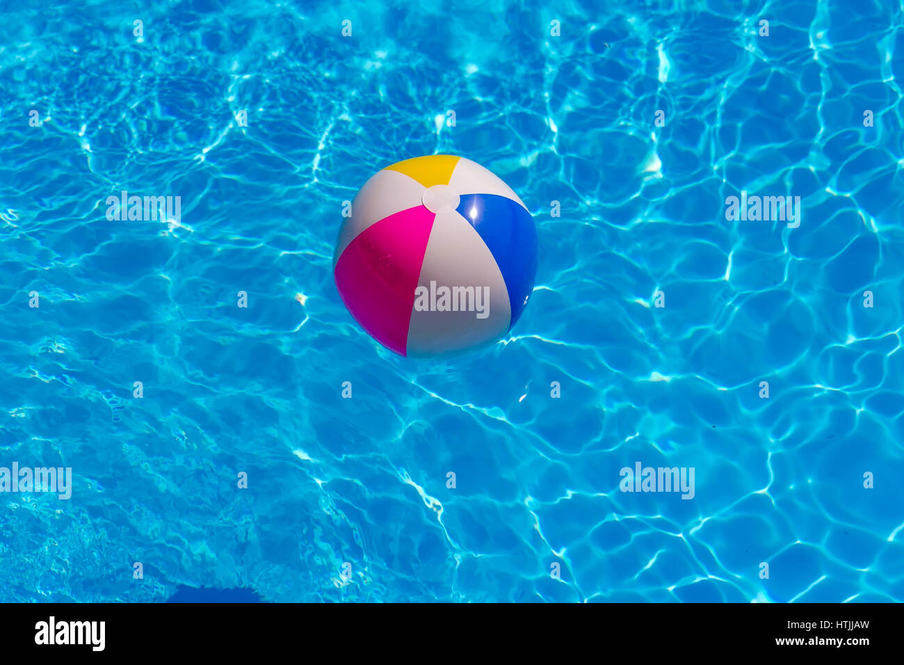 Rubber ball in the pool Stock Photo Alamy