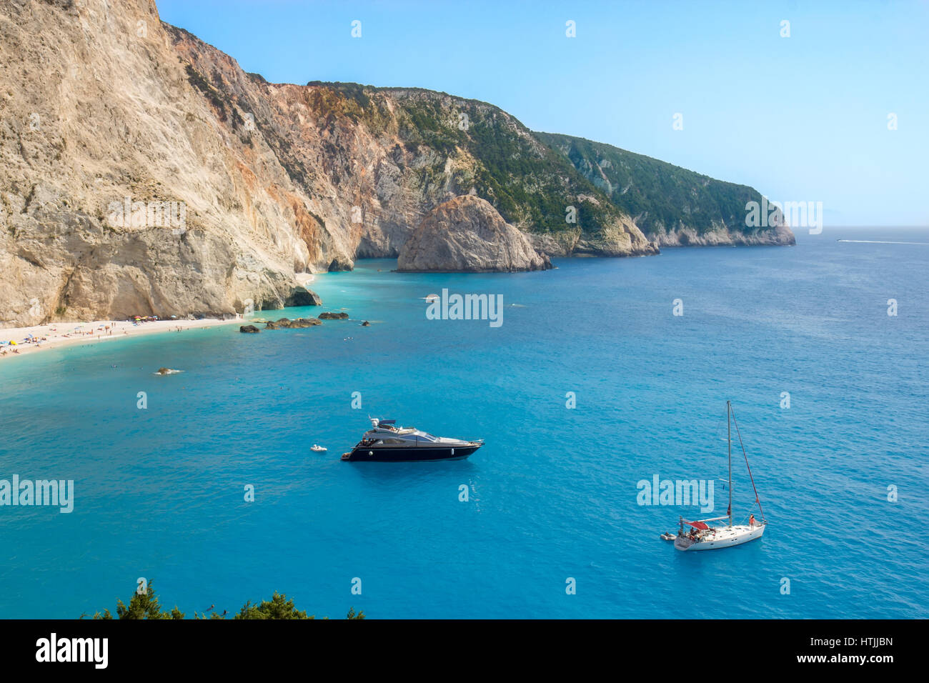 Porto Katsiki beach in Lefkada, Greece Stock Photo