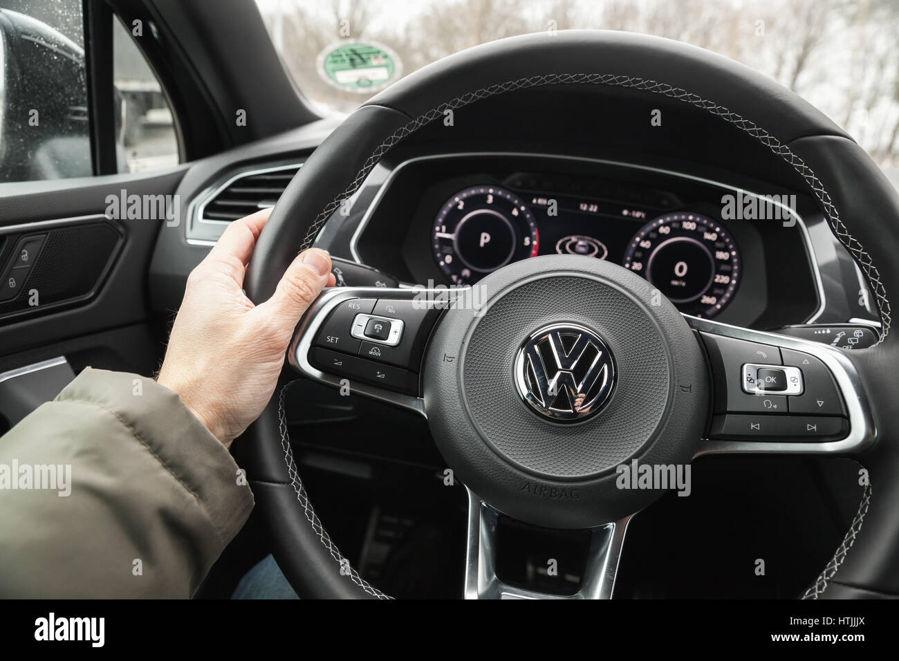Hand steering wheel hi-res stock photography and images - Alamy