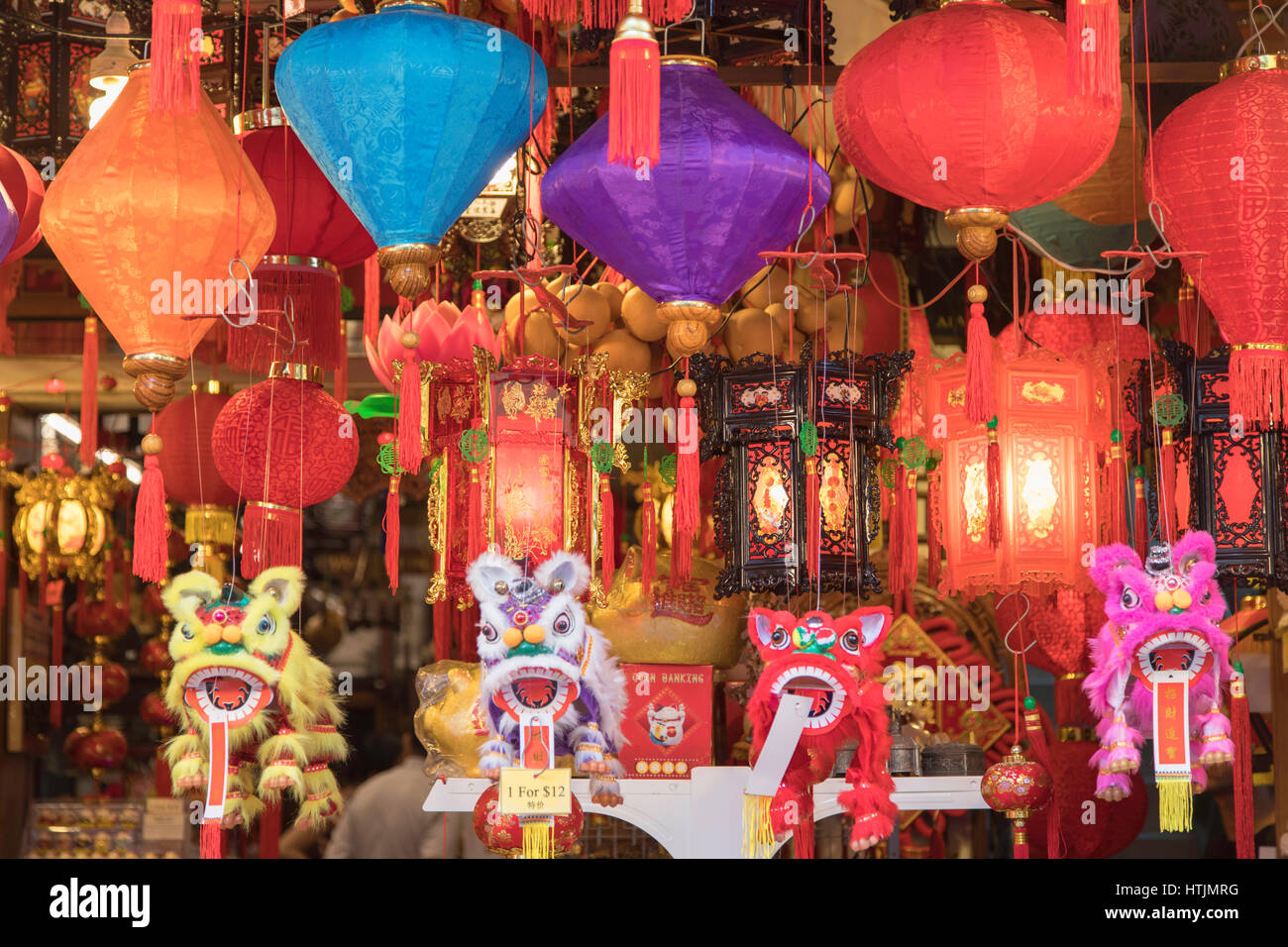 Lanterns in shop, Chinatown, Singapore Stock Photo Alamy