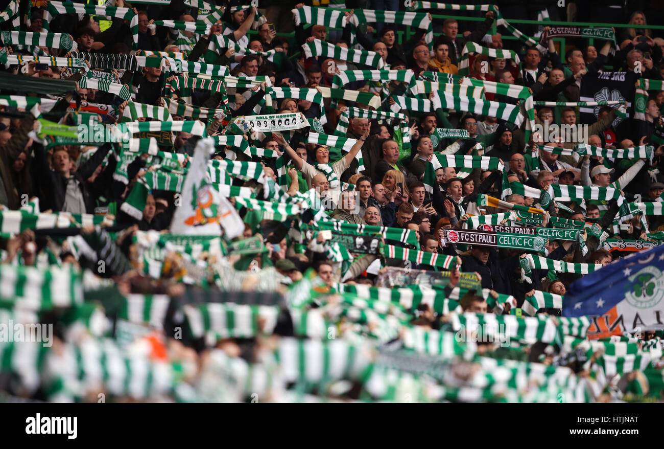 CelticFC fans sing a special rendition of “You'll Never Walk Alone