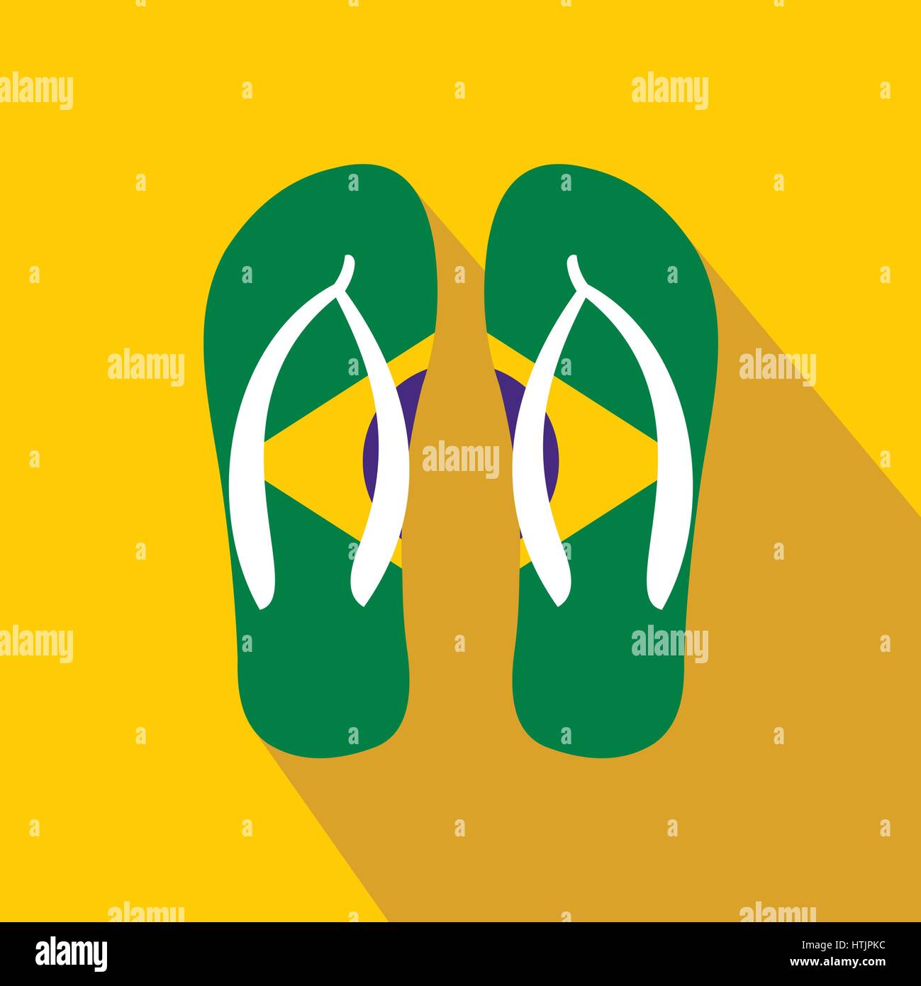 Brazilian flip flops icon, flat style Stock Vector Image & Art - Alamy
