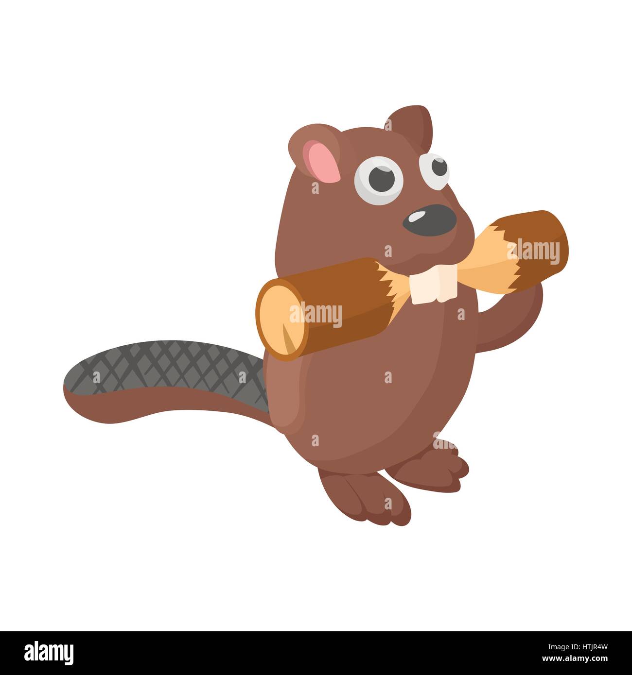 Beaver icon, cartoon style Stock Vector