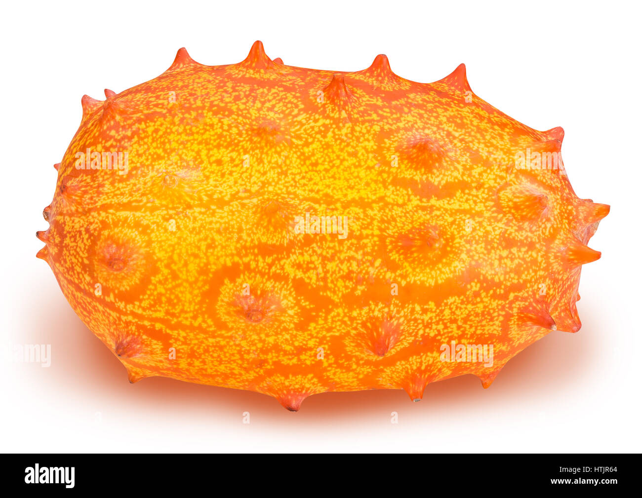 Kiwano, horned melon isolated on white background with clipping path