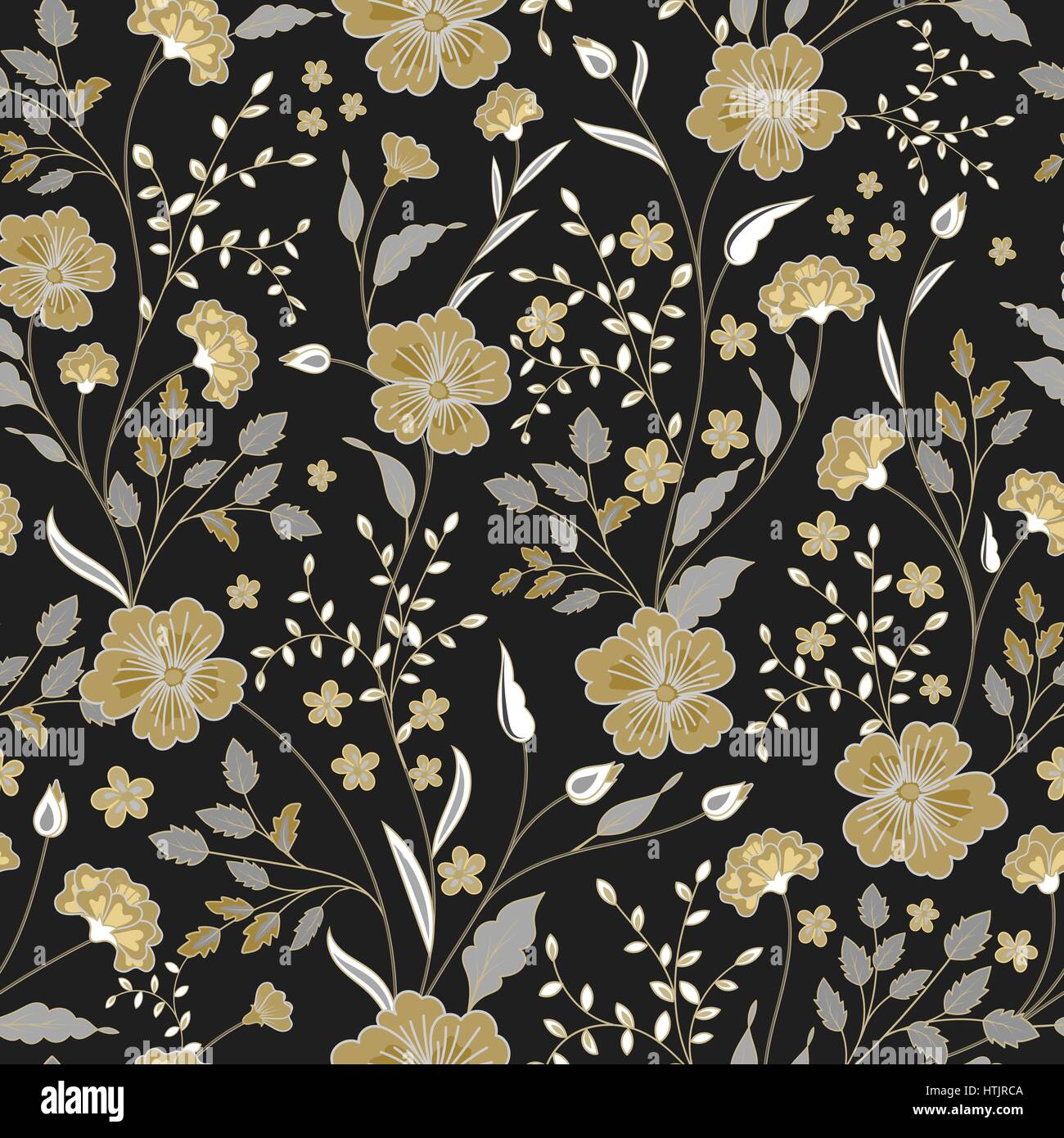 cute little pink flowers seamless pattern background. vector Stock ...