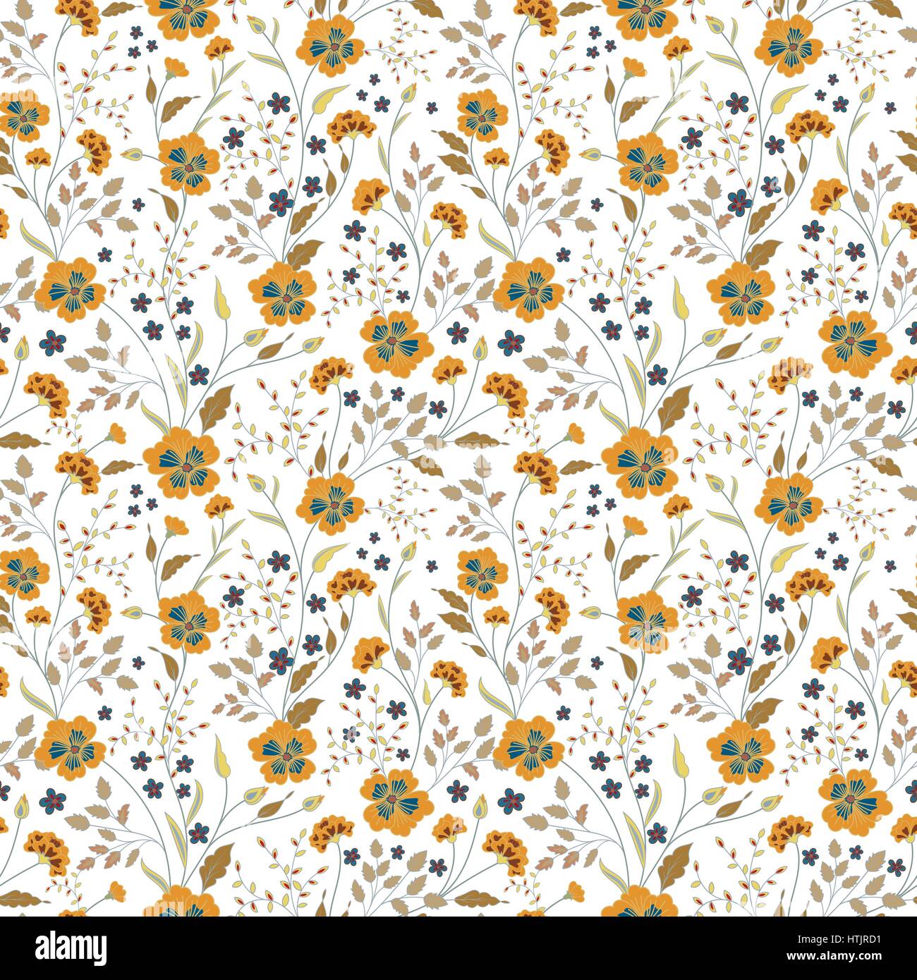 cute little pink flowers seamless pattern background. vector Stock ...
