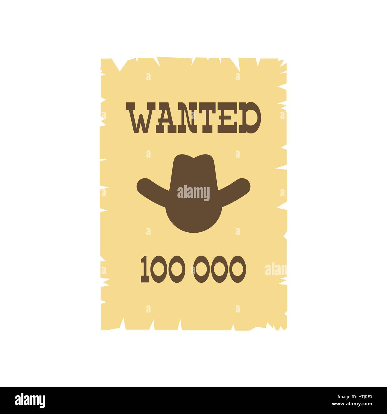 Vintage wanted poster icon  Stock Vector
