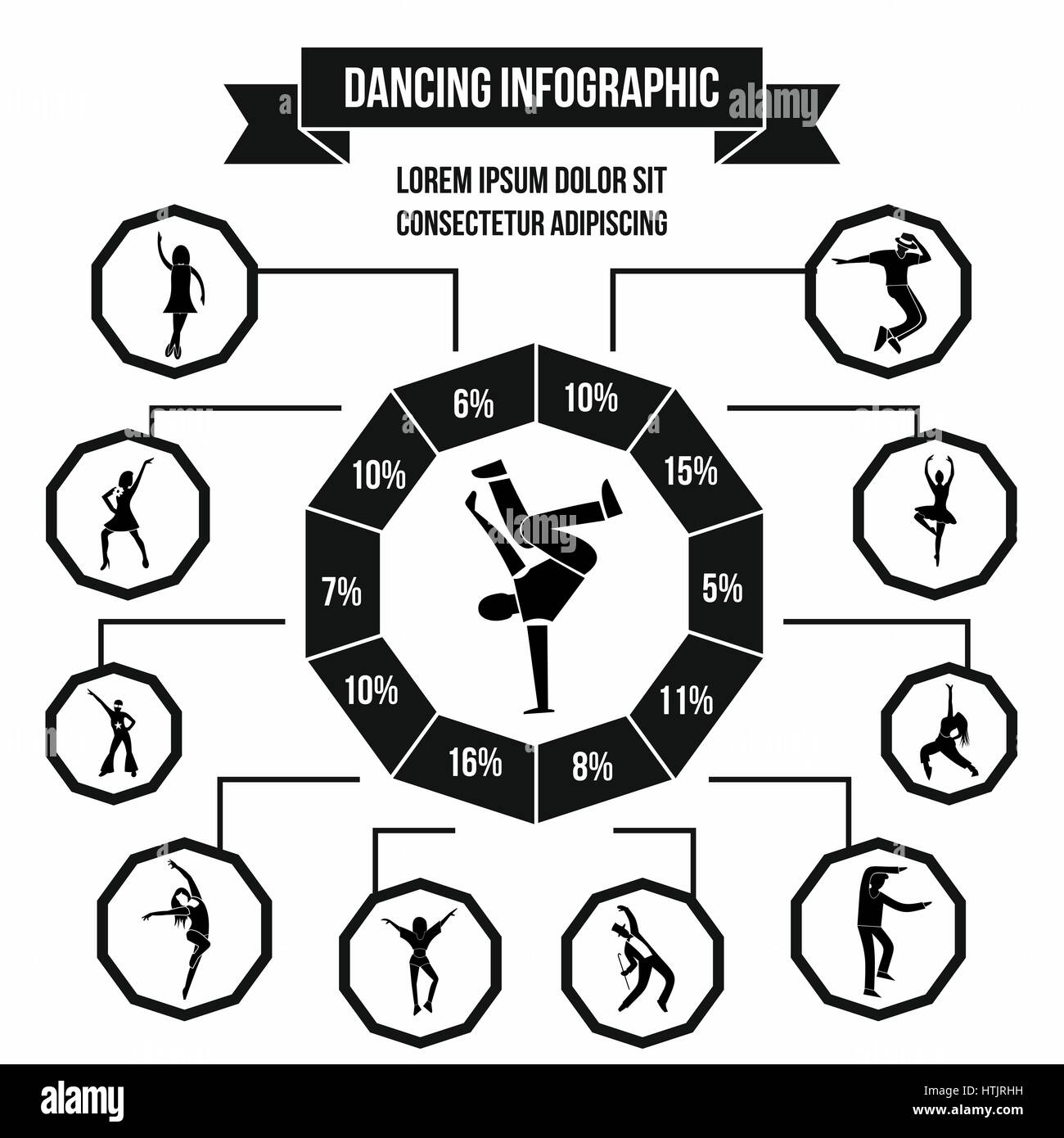 Dancer Inforgraphic Dancing infographic, flat style Stock Vector Image & Art - Alamy