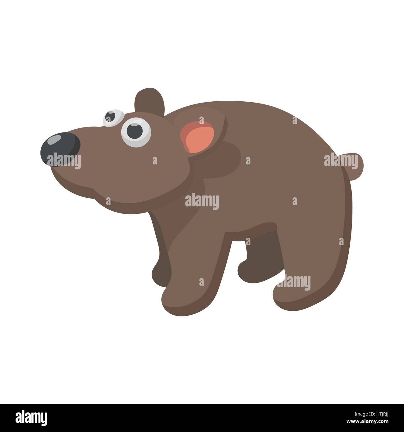 Brown bear icon, cartoon style Stock Vector