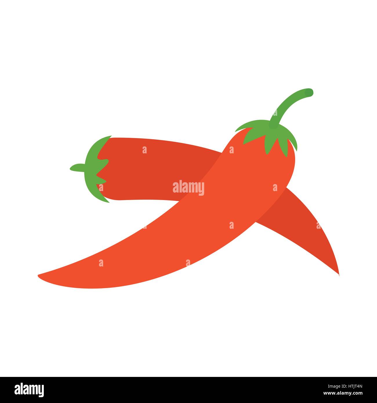 Fresh red chilli pepper two Stock Vector Images - Alamy