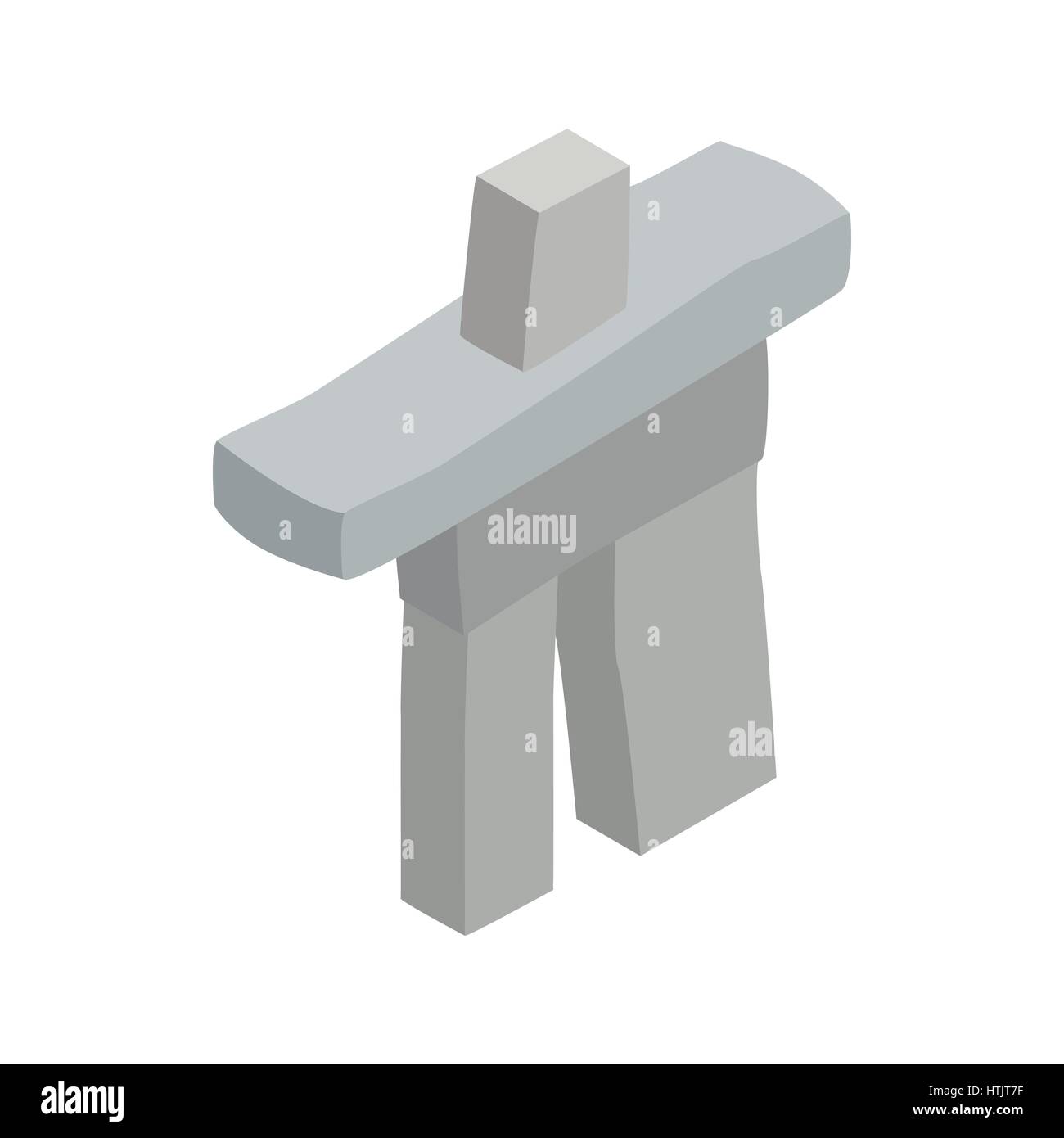 Inukshuk in Canada icon, isometric 3d style  Stock Vector