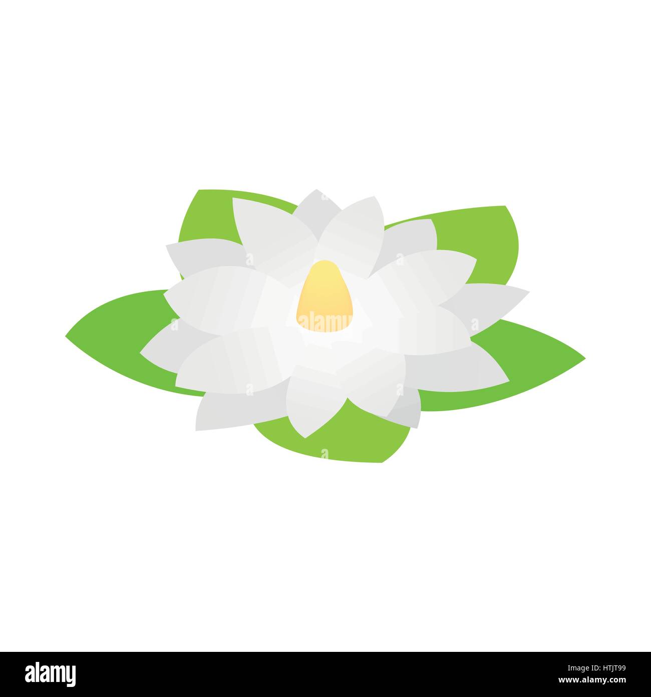 White lotus flower icon, isometric 3d style Stock Vector Image & Art ...