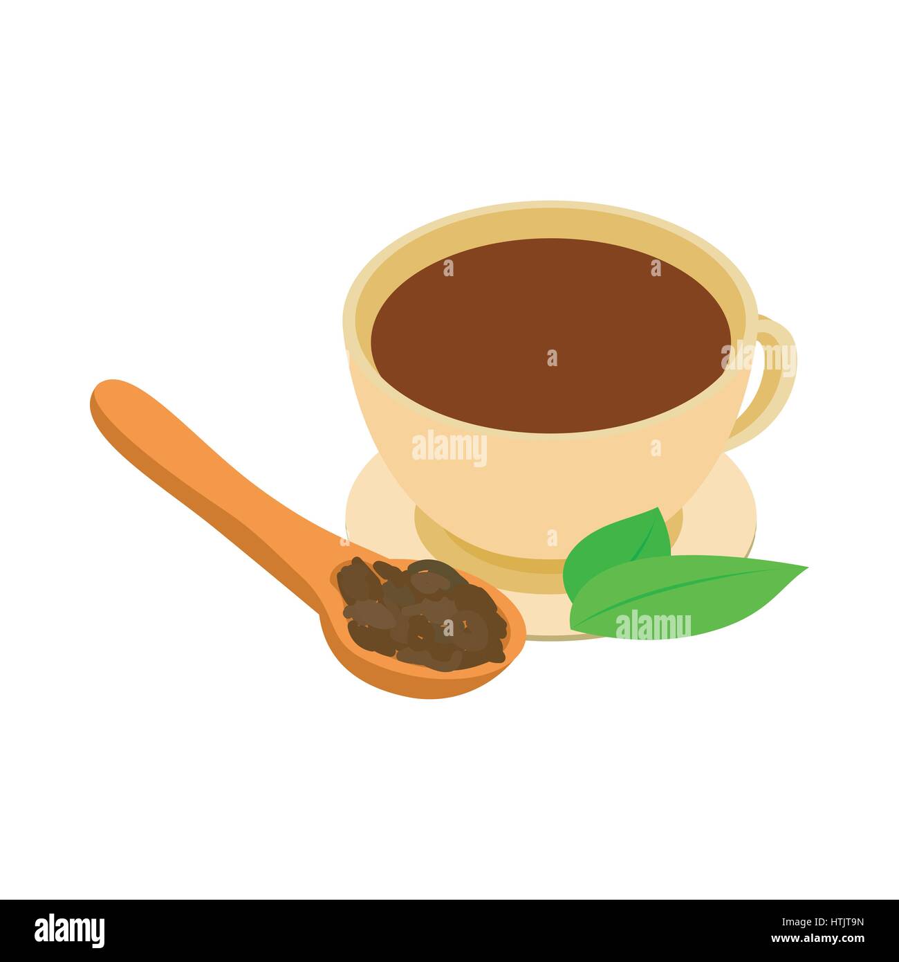 A cup of tea icon, isometric 3d style Stock Vector