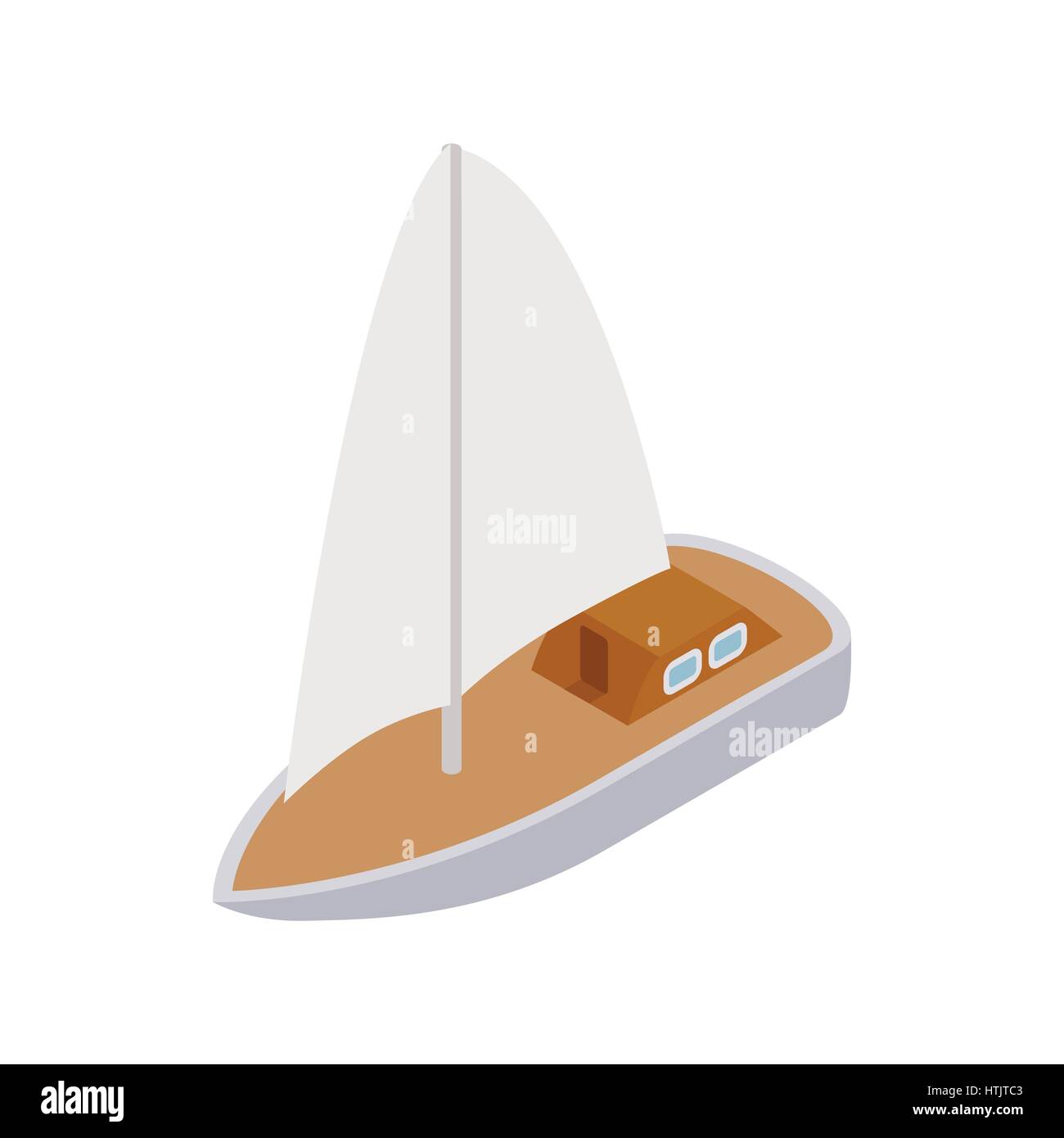 Yacht icon, isometric 3d style Stock Vector