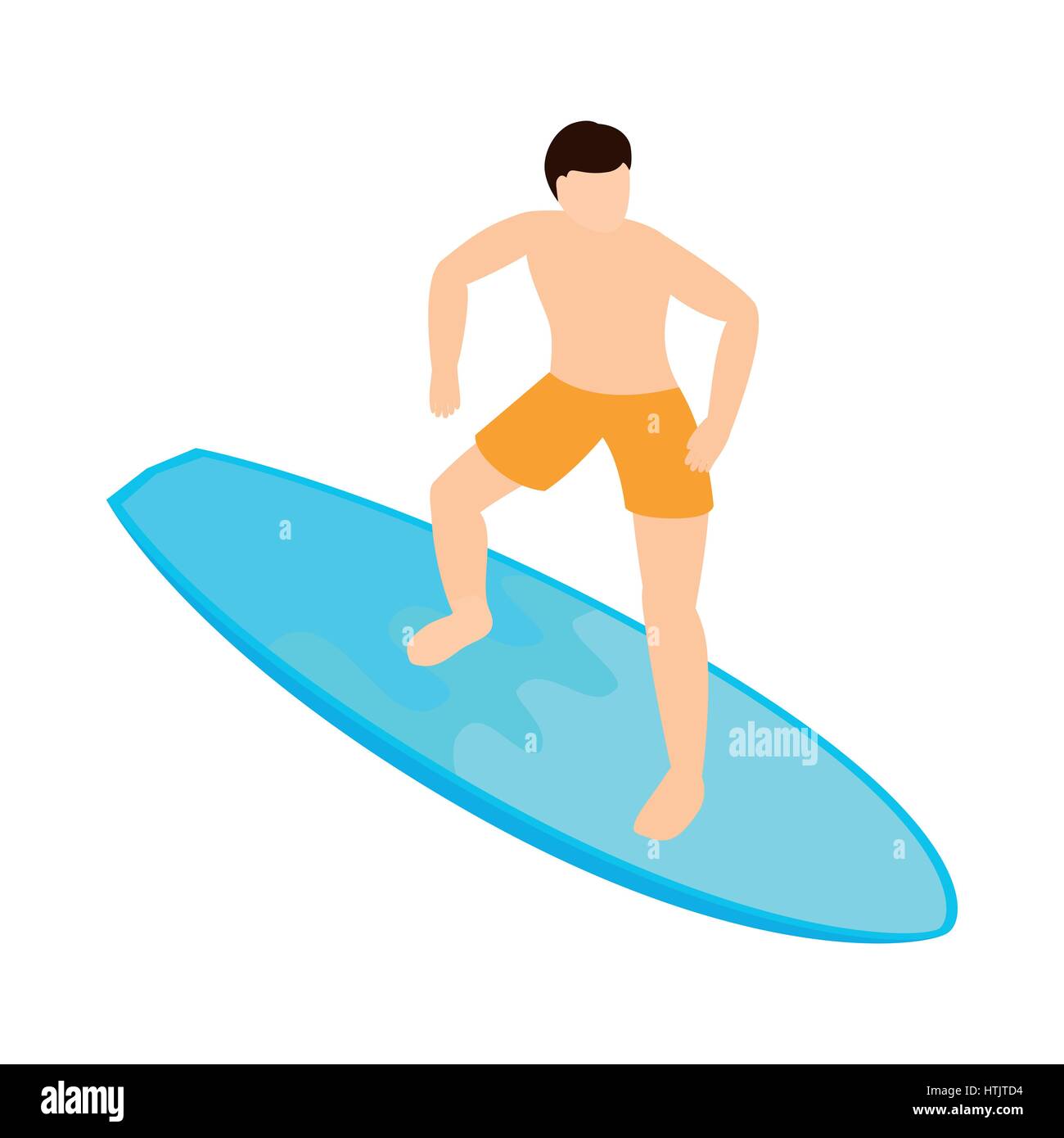 Surfing icon, isometric 3d style Stock Vector Image & Art - Alamy