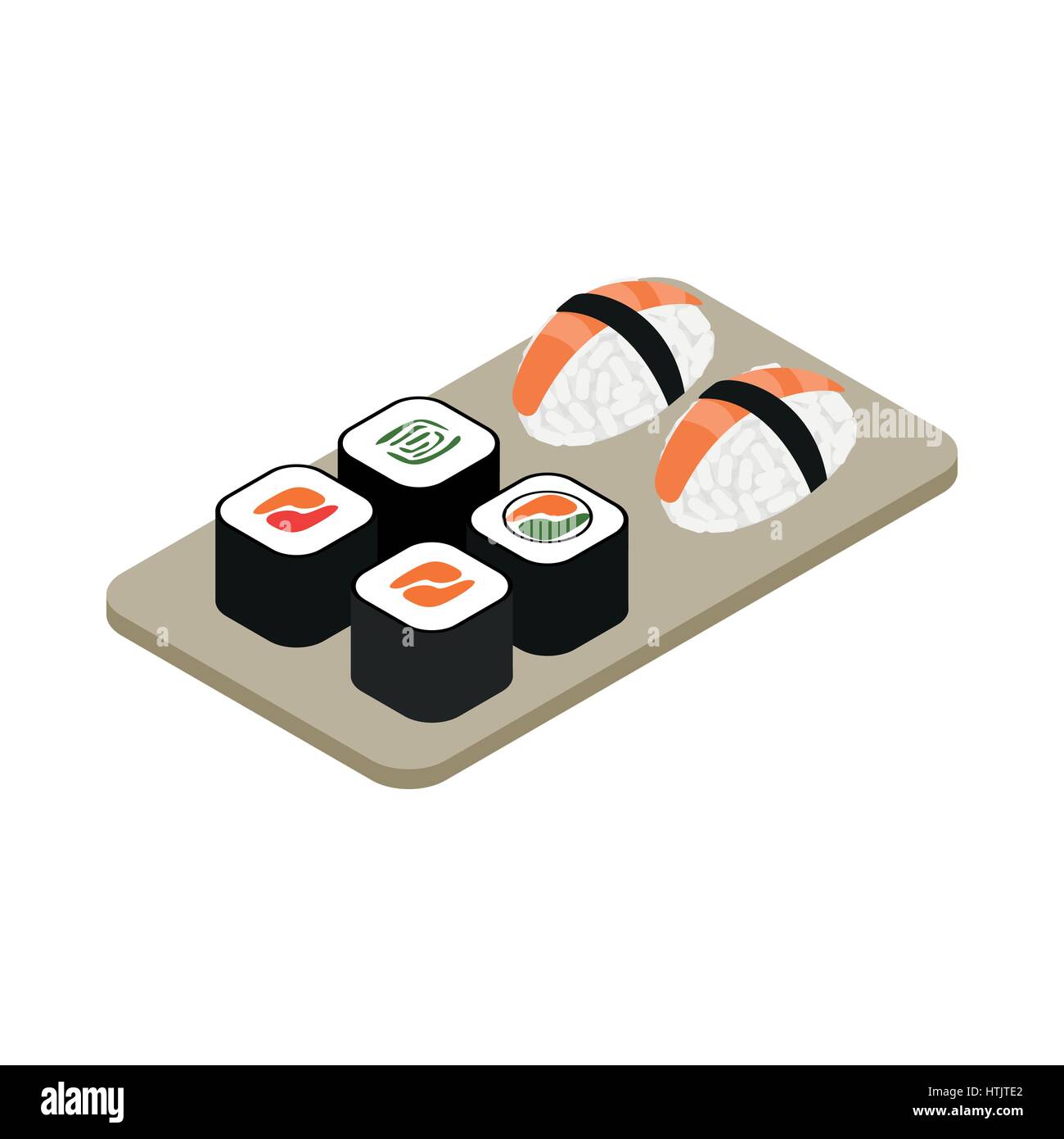 Japanese seafood sushi , roll icon Stock Vector Image & Art - Alamy