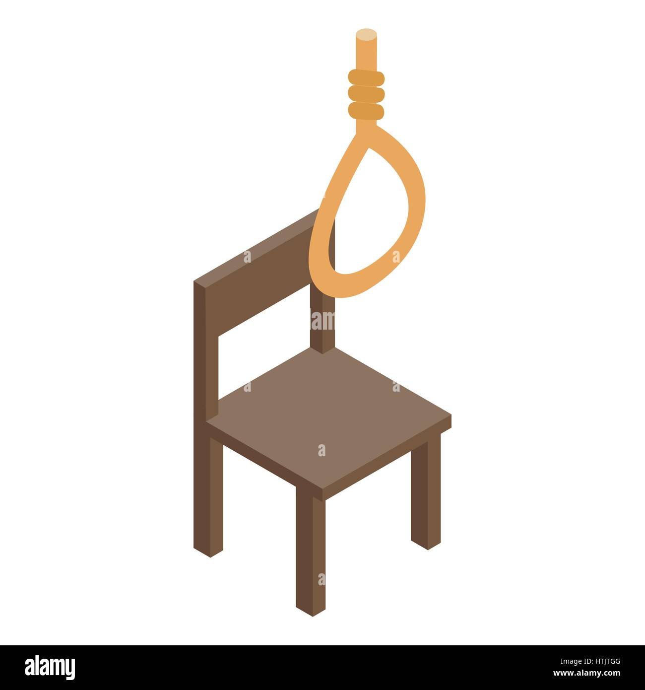Chair and loop icon, isometric 3d style Stock Vector