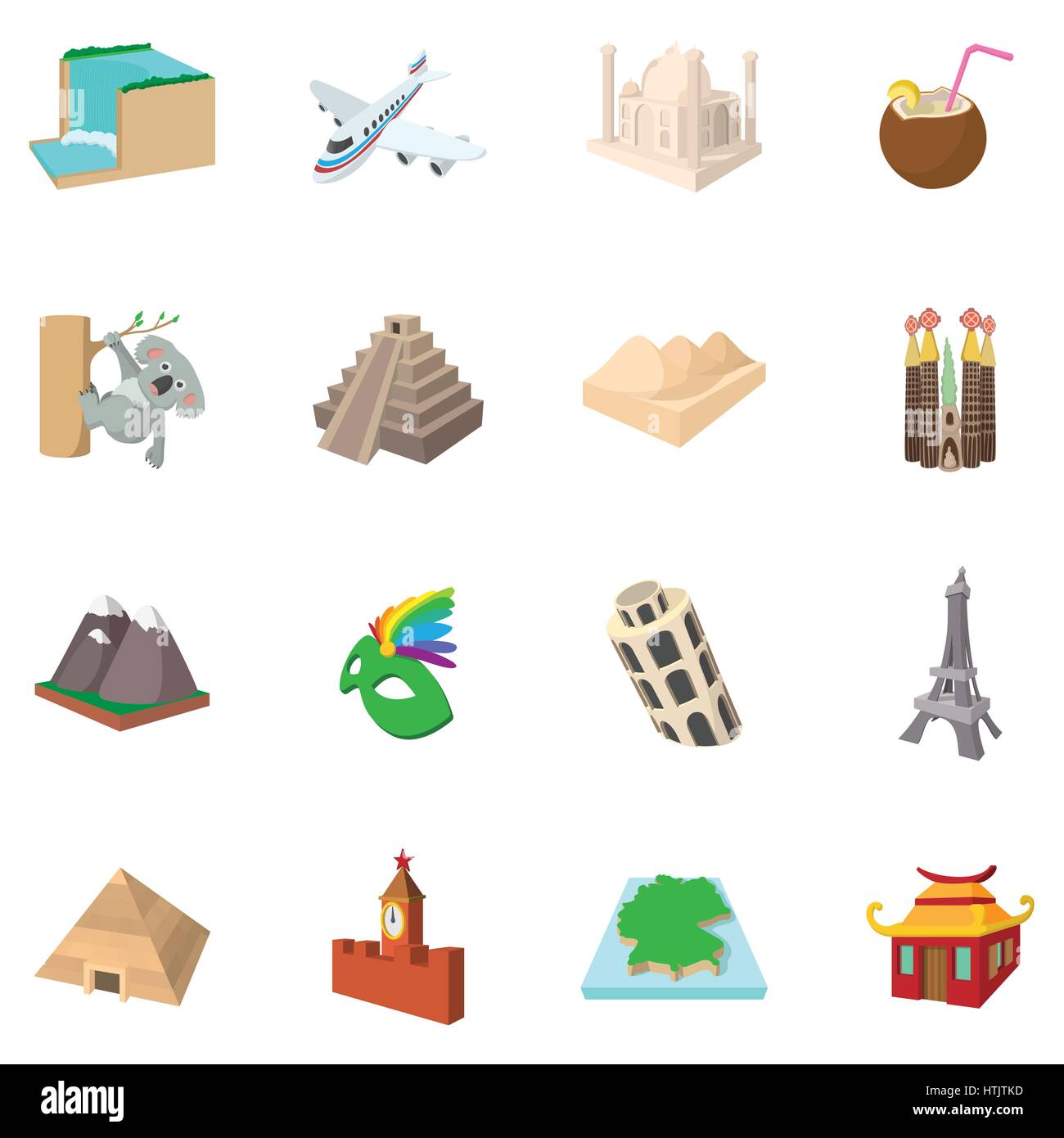 Tourism icon set, cartoon style Stock Vector Image & Art - Alamy