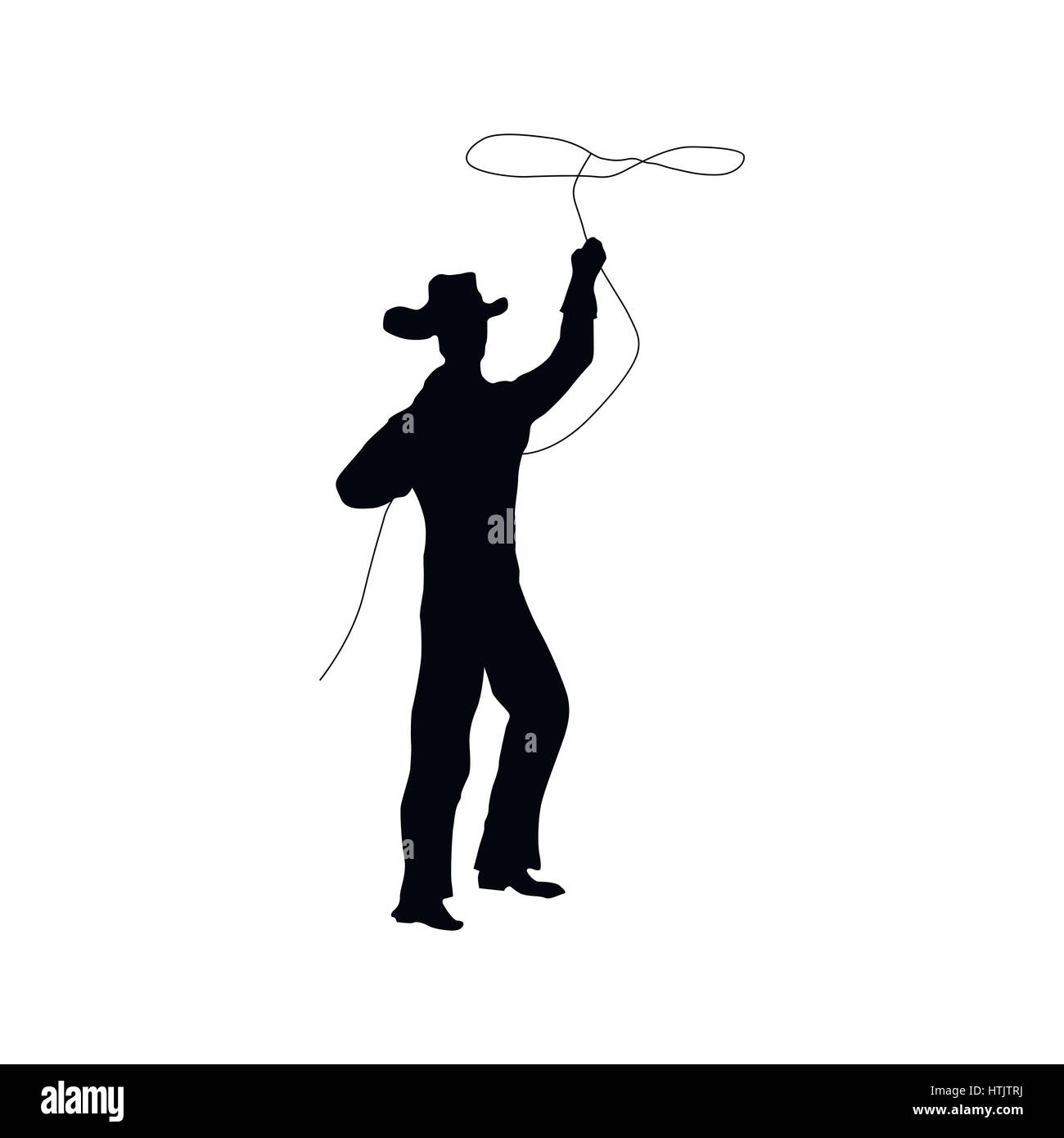 Cowboy silhouette black Stock Vector Image & Art - Alamy