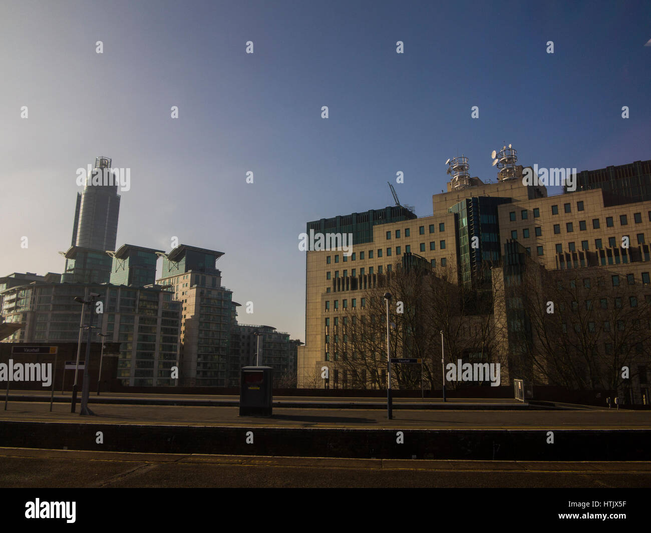 The MI5 Building and St George's Tower in London Stock Photo