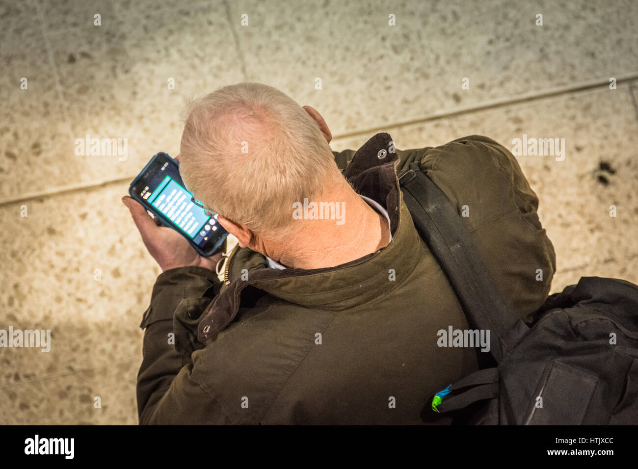 A man checking his mobile phone Stock Photo