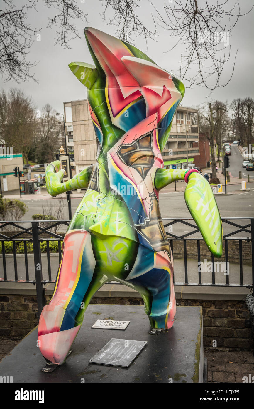 Paralympics Graffiti Mandeville in Roehampton, SW London, UK Stock Photo
